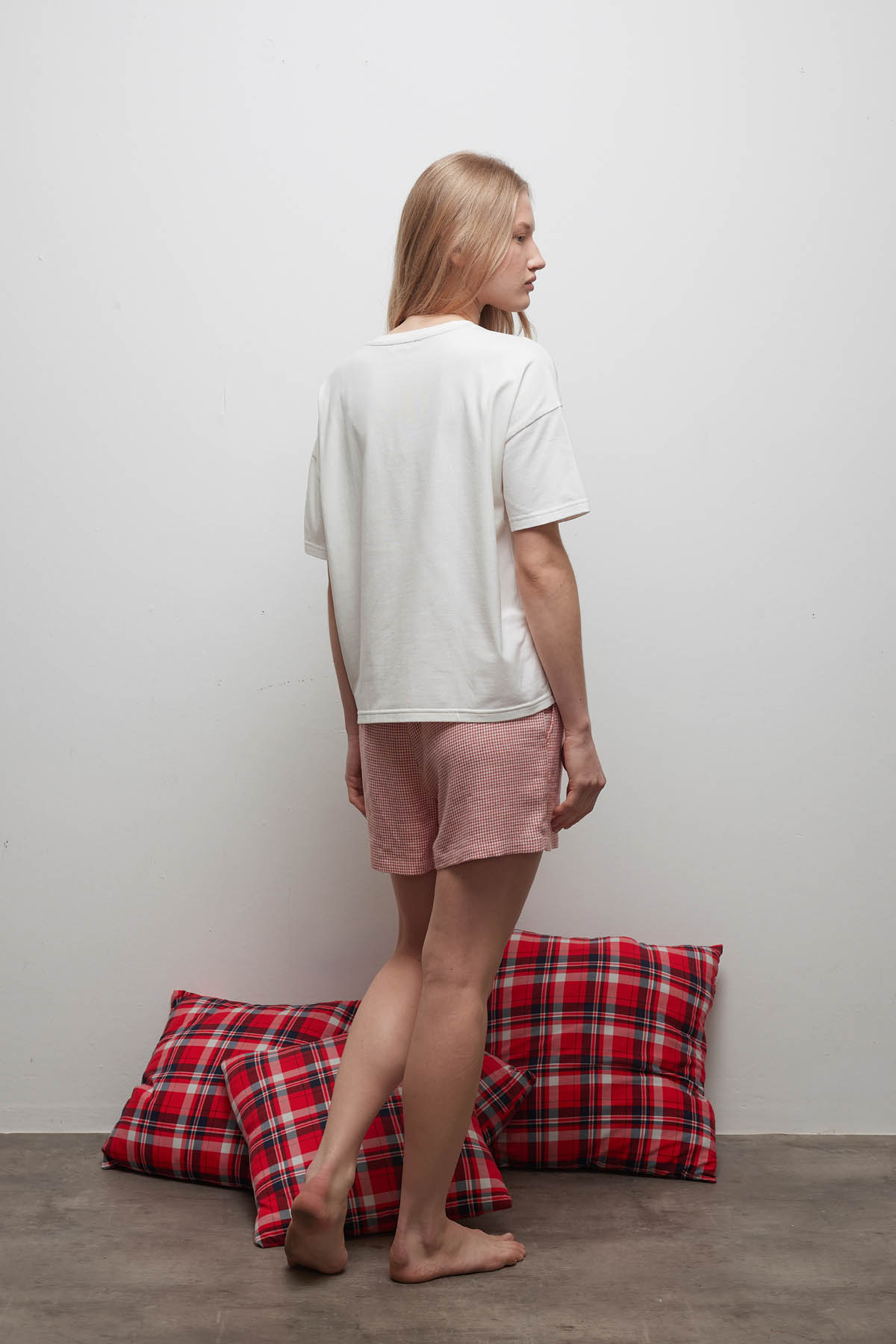 Kadın Pamuklu Kısa Kollu T-shirt