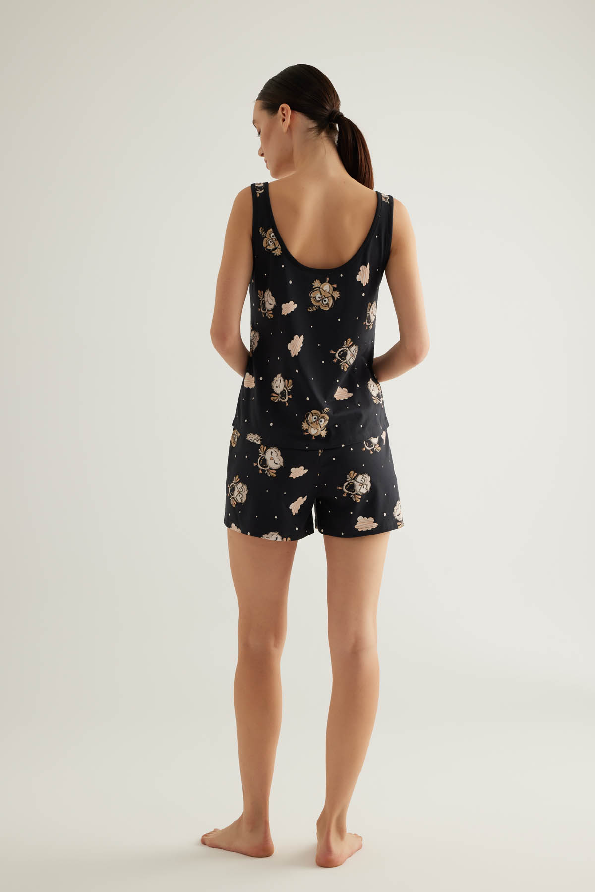 Kadın Pamuklu Atlet Pijama Üstü