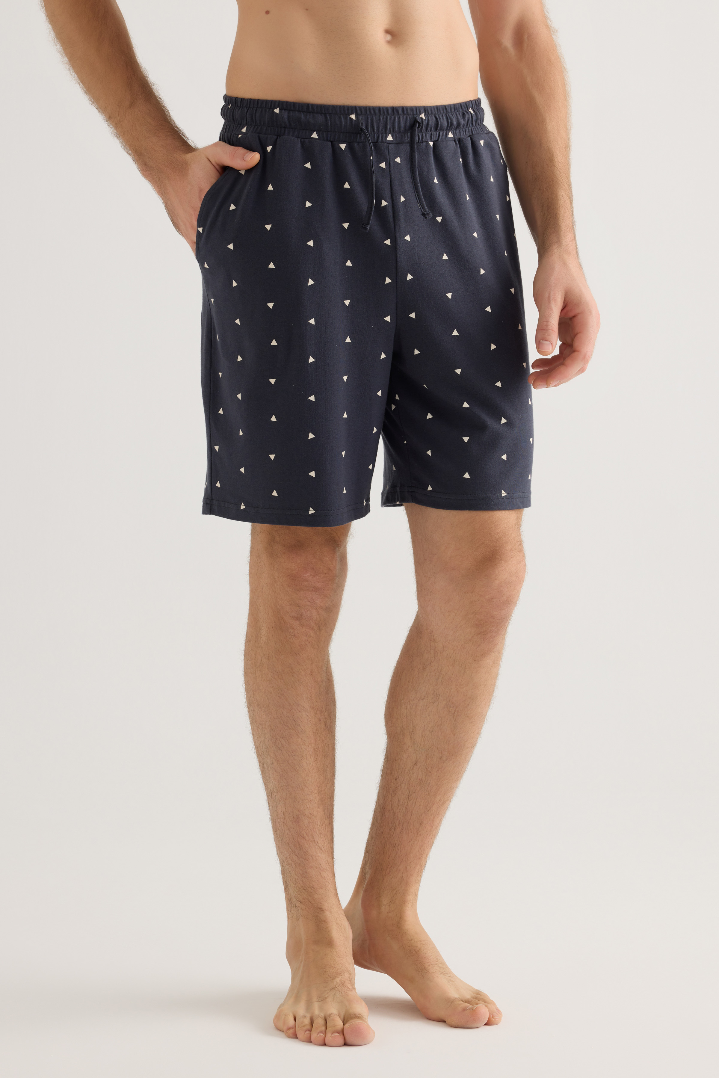 Erkek Pamuklu Cepli Şort Pijama Altı