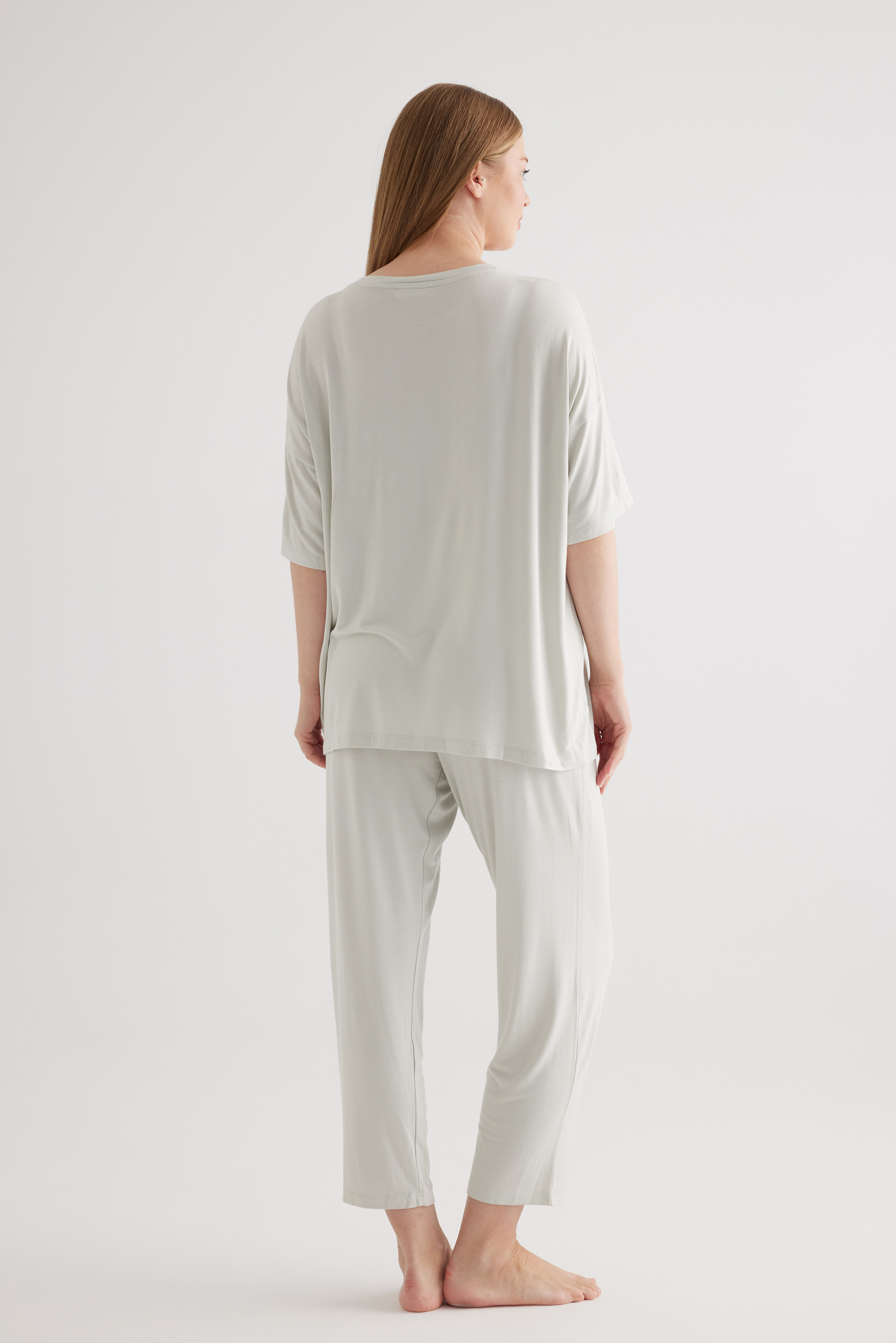 Kadın Plus Size Viscose Uzun Pijama Altı
