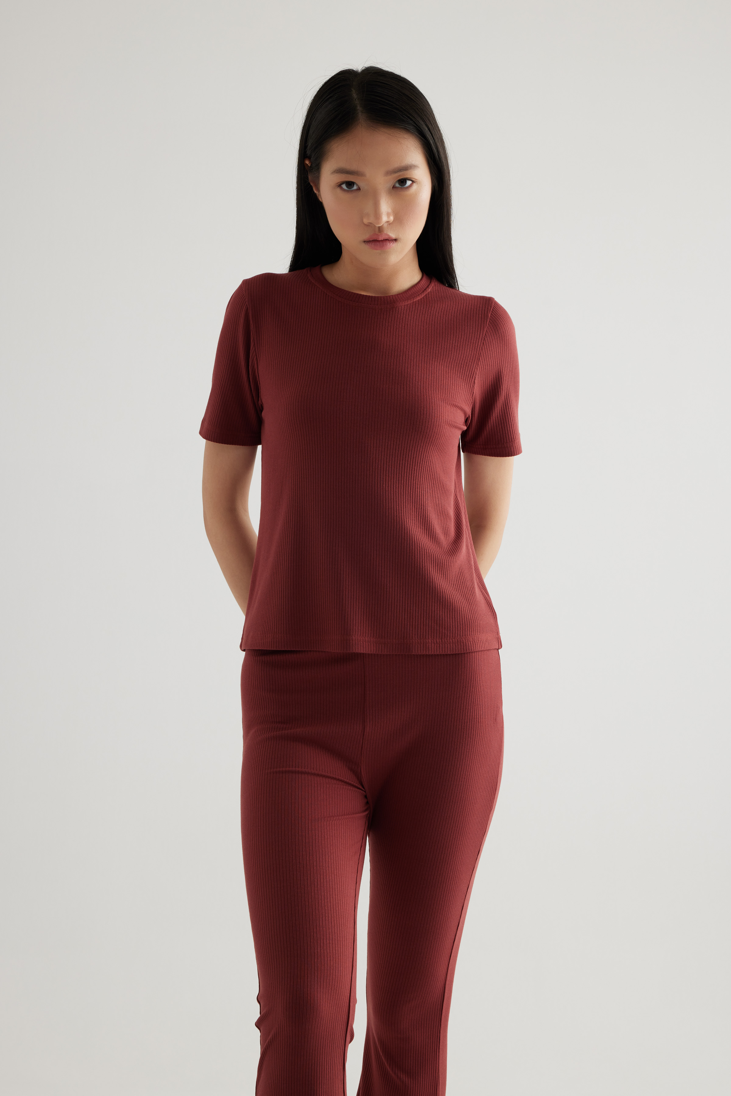 Kadın Modal Kaşkorse Kısa Kollu T-shirt