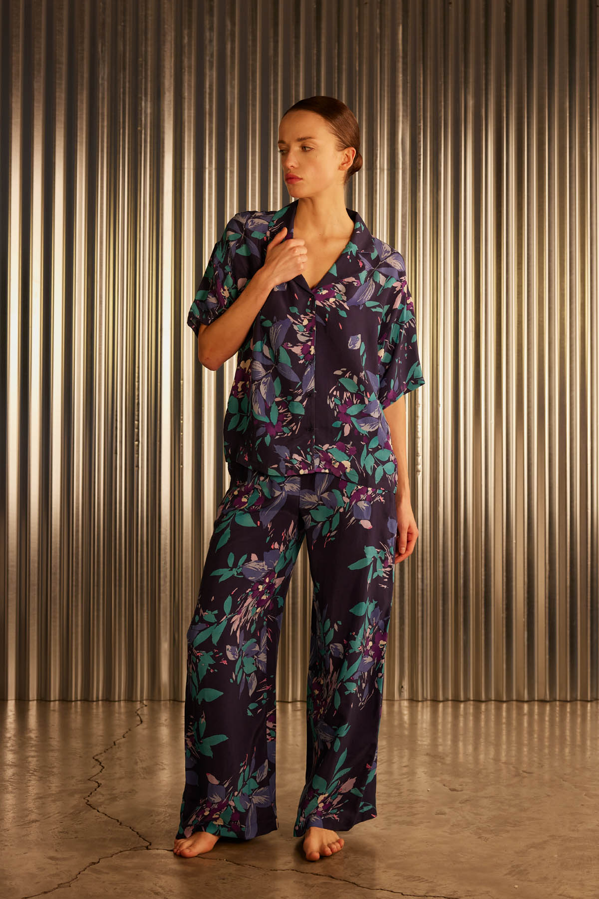 Kadın Vegan Dokuma Uzun Kollu Gömlek