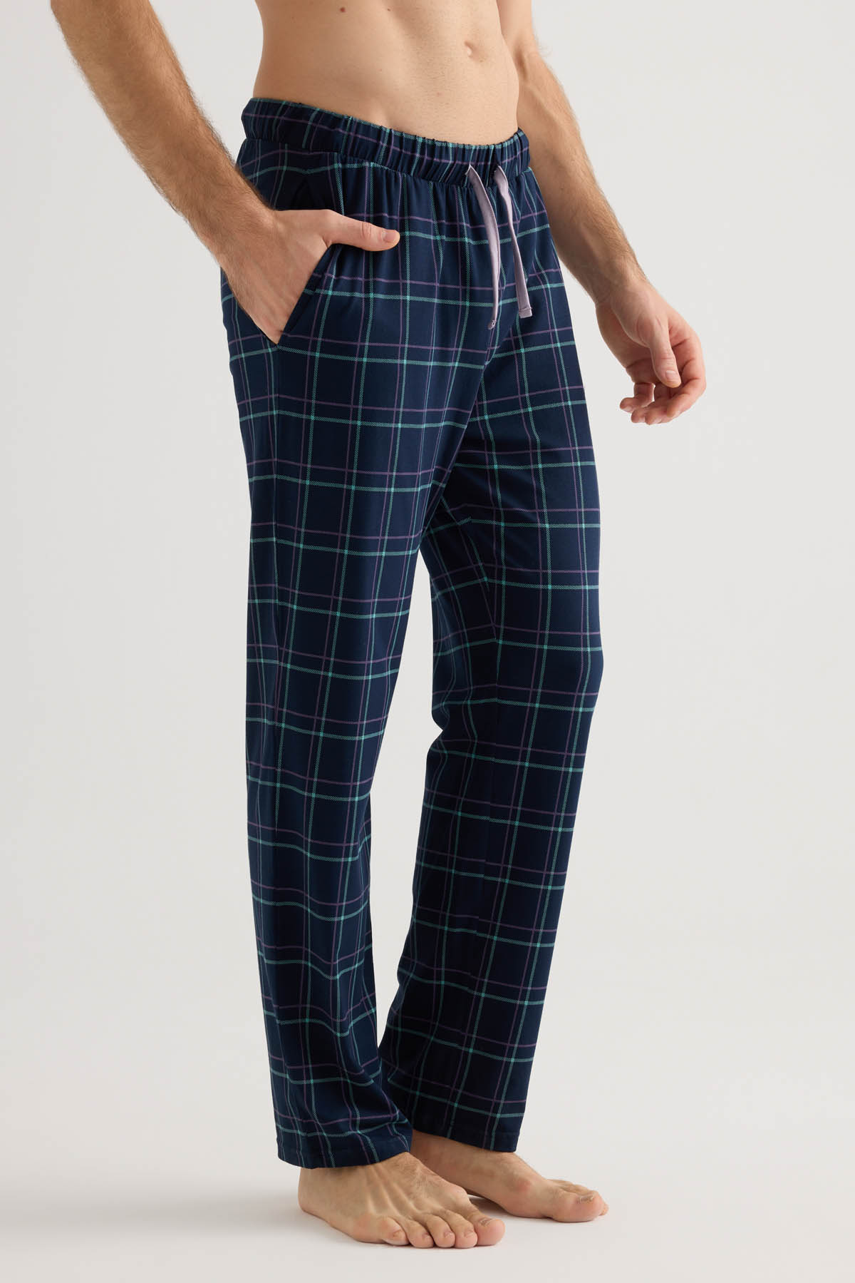 Erkek Pamuklu Cepli Uzun Pijama Altı