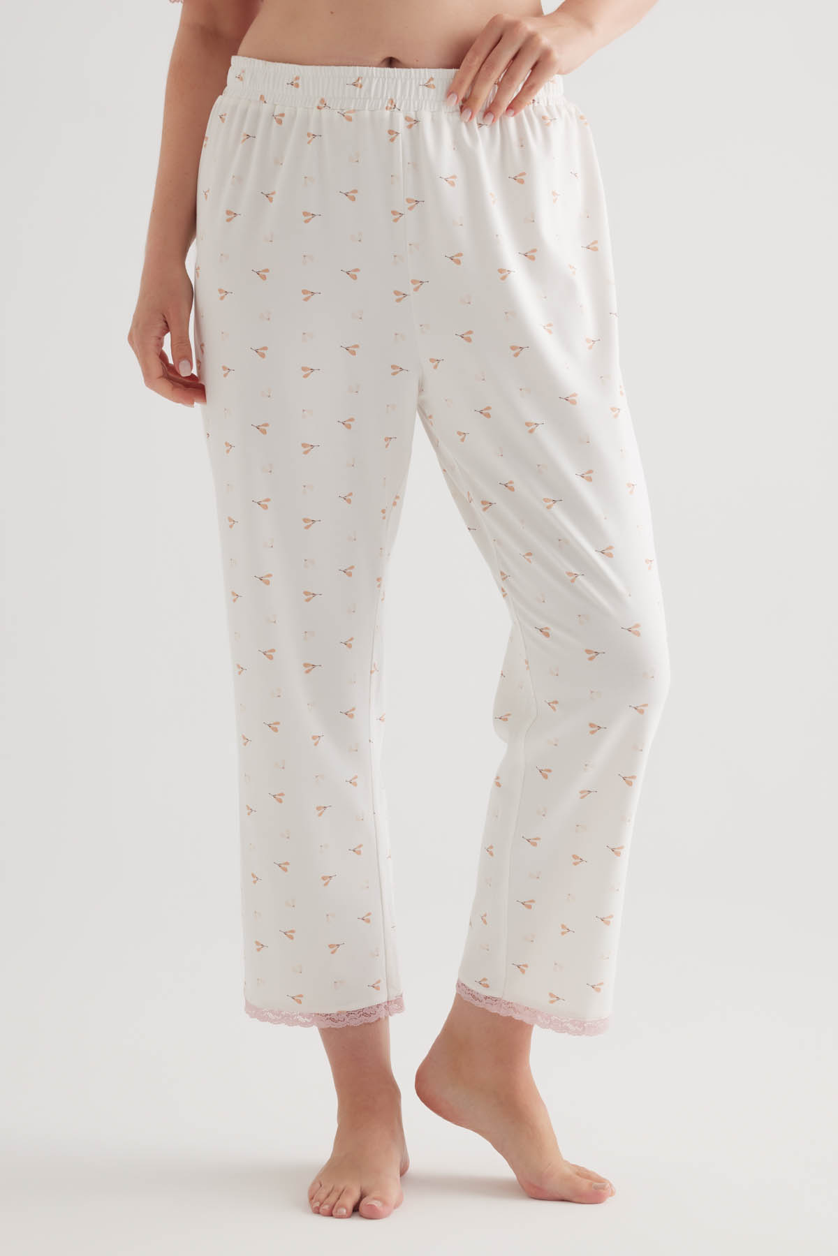 Kadın Plus Size Pamuklu Uzun Pijama Altı