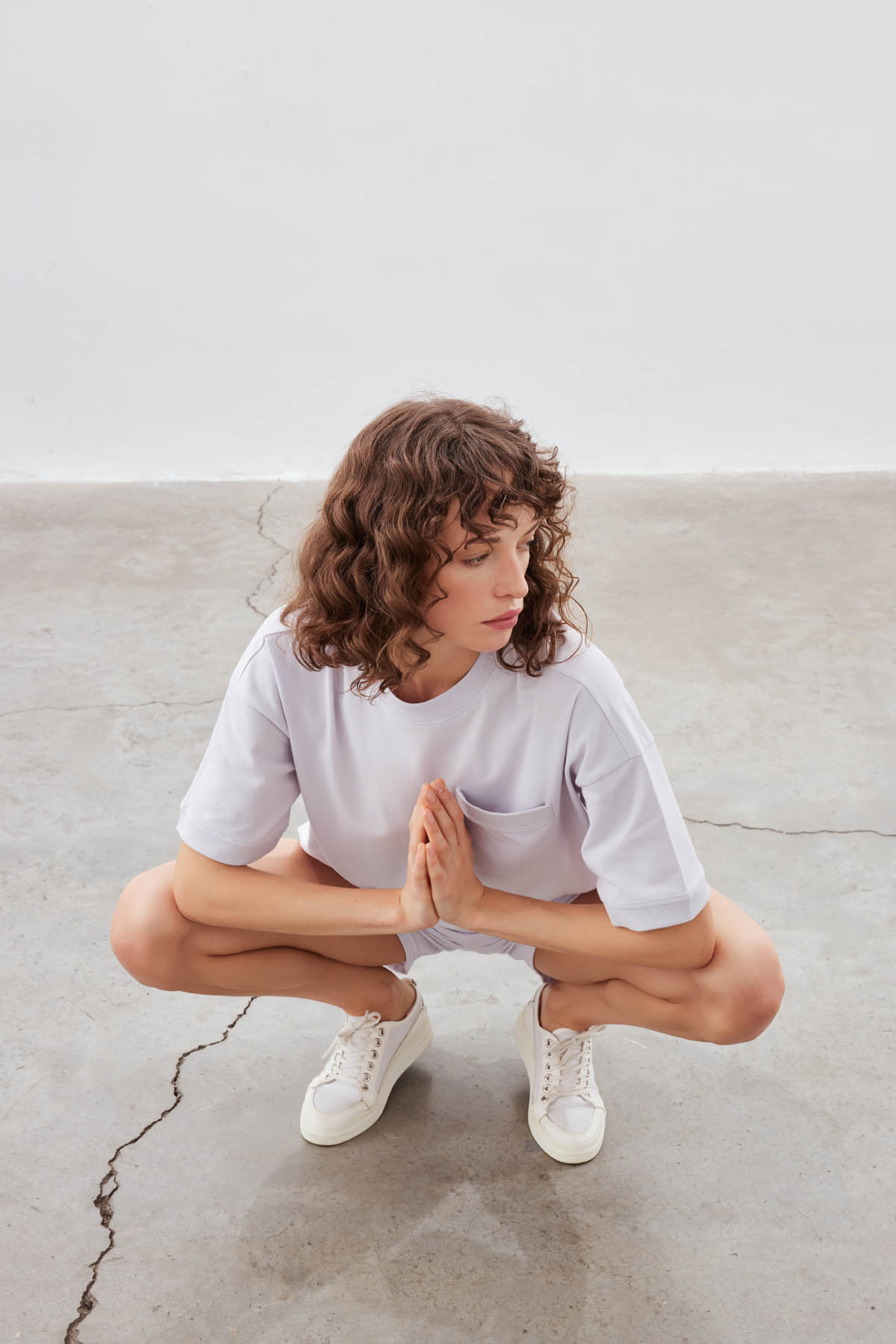 Kadın Pamuklu Pique Cepli Kısa Kol T-shirt