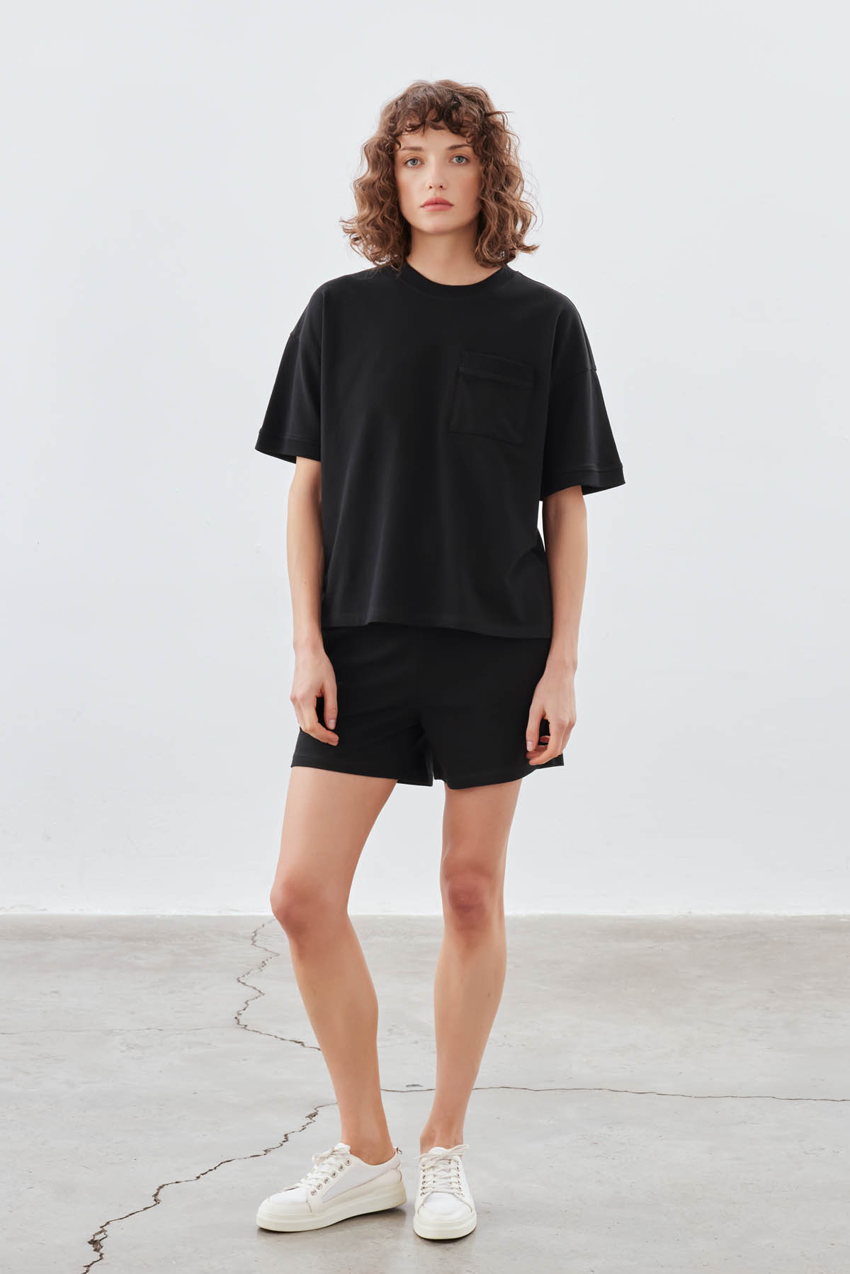 Kadın Pamuklu Pique Cepli Şort