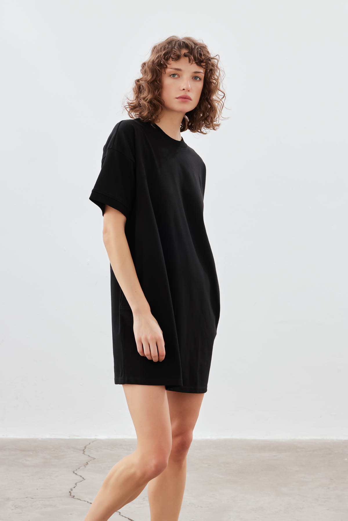 Kadın Pamuklu Pique Cepli Kısa Kollu Elbise