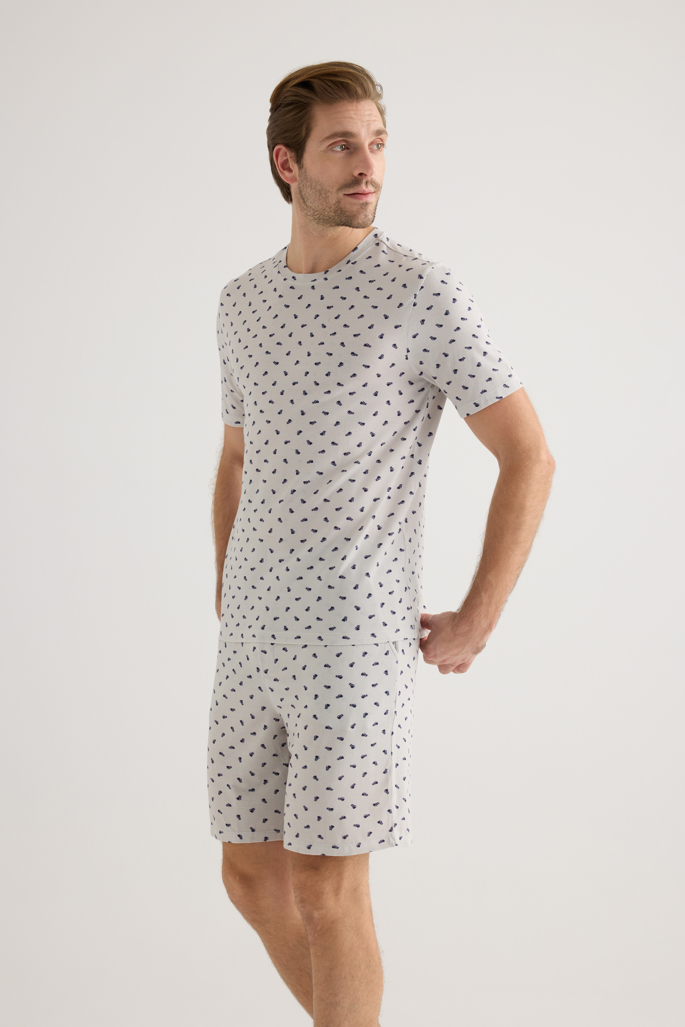Erkek Modal Kısa Kollu Pijama Üstü