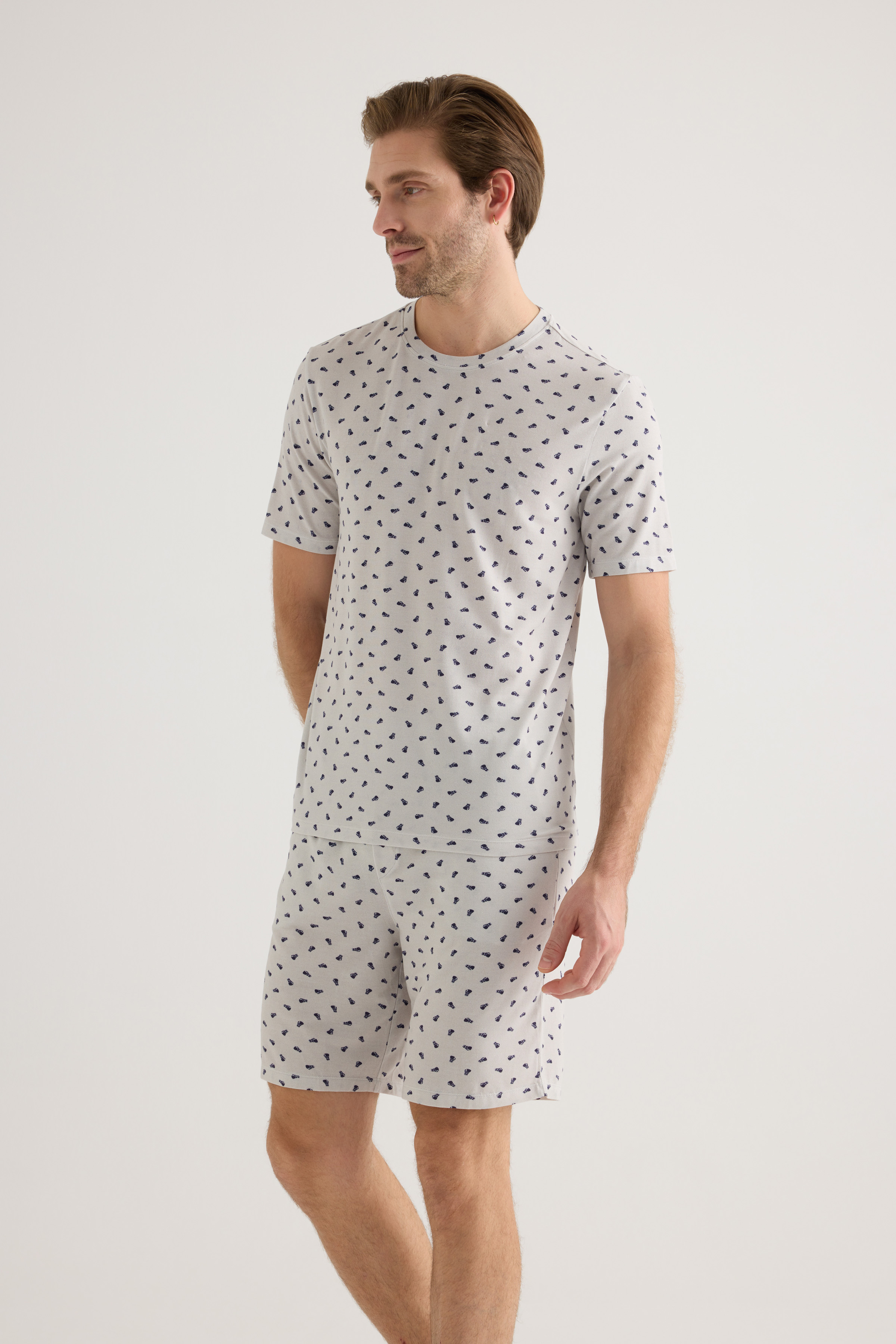 Erkek Modal Kısa Kollu Pijama Üstü