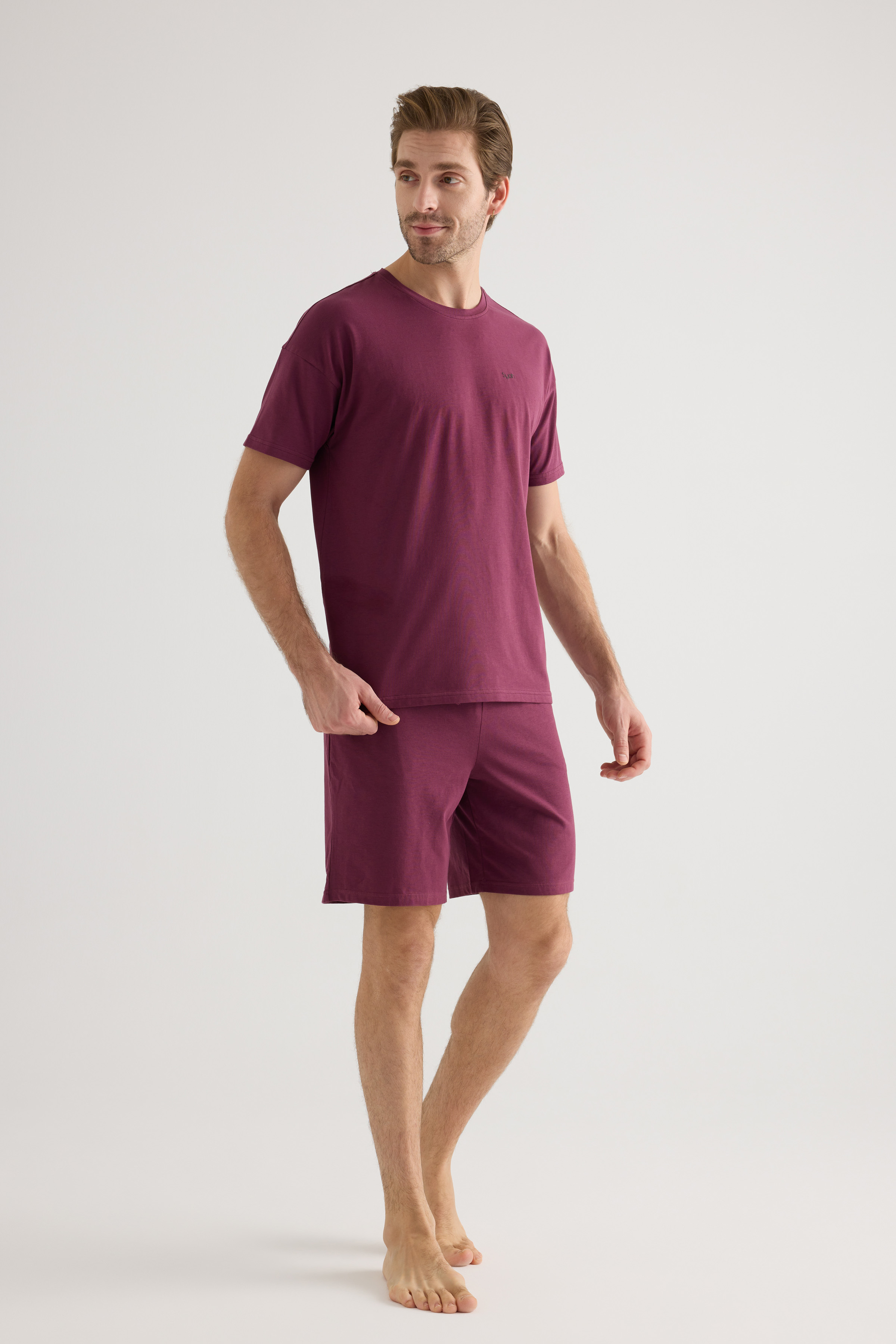 Erkek Pamuklu Cepli Şort Pijama Altı