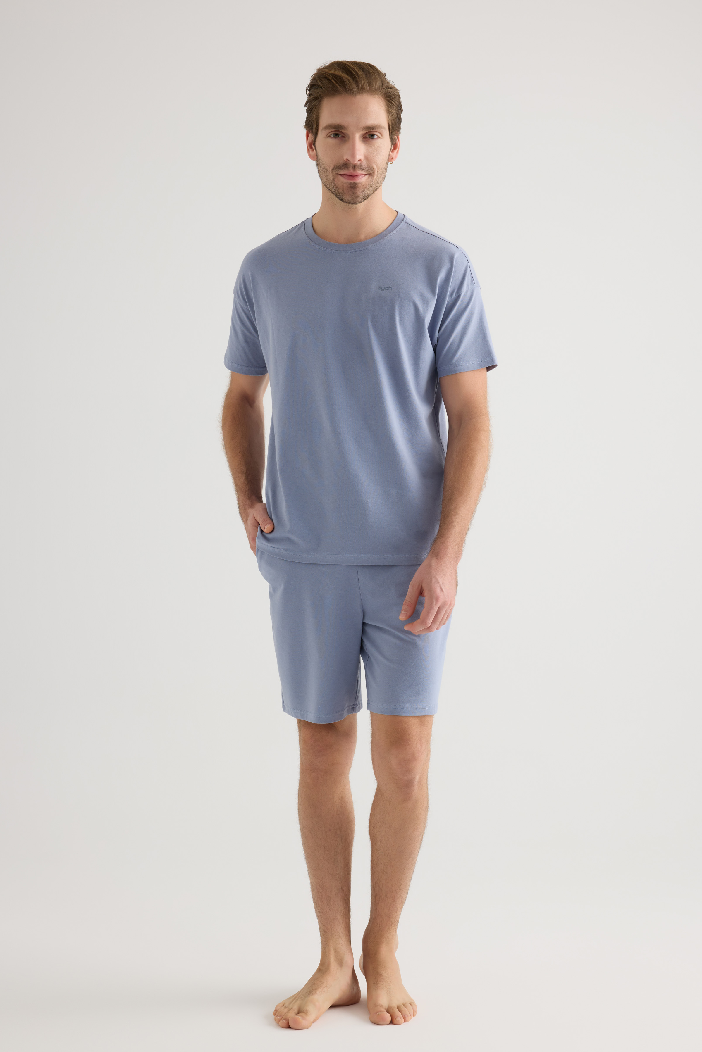 Erkek Pamuklu Cepli Şort Pijama Altı