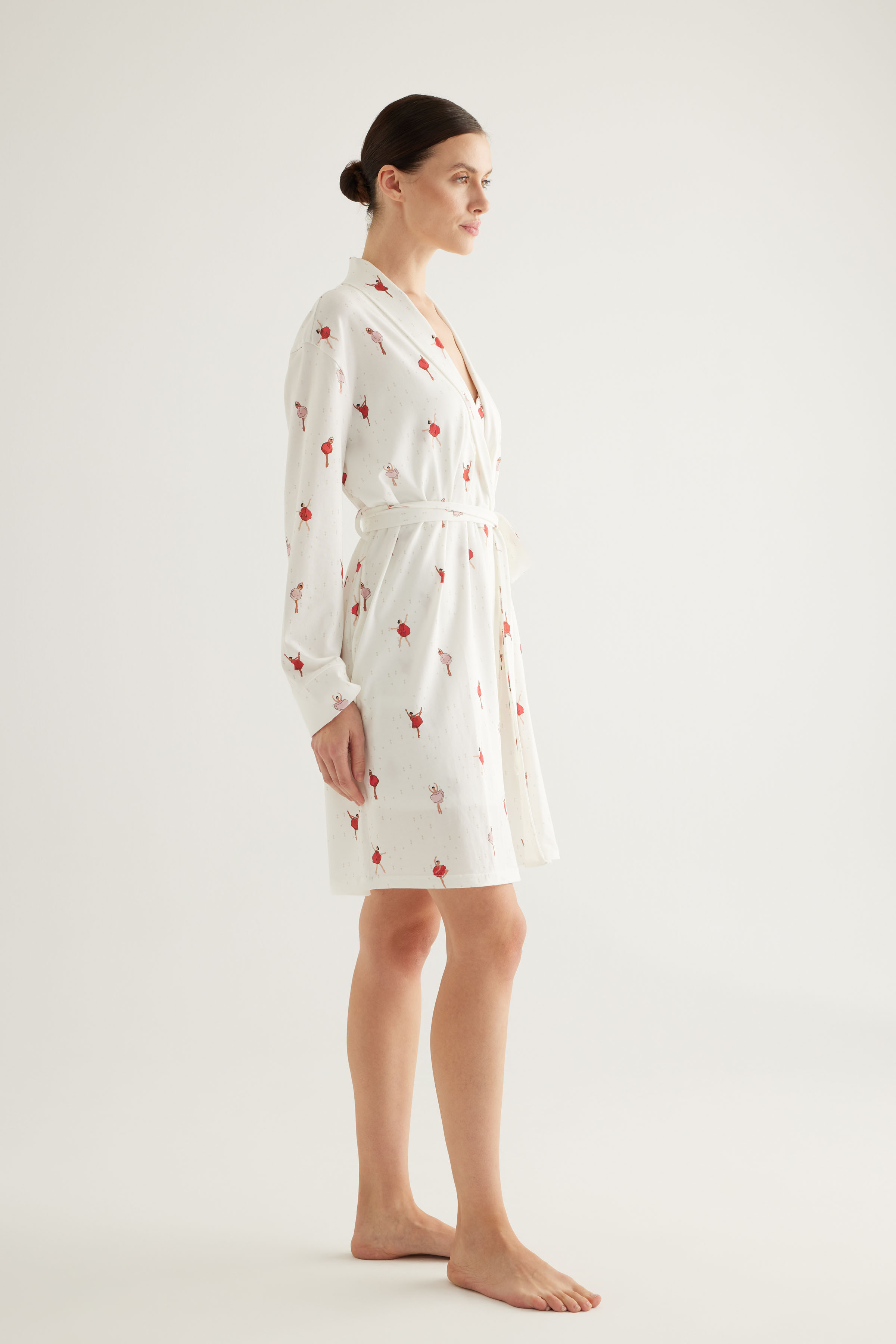 Kadın Pamuklu Cepli Sabahlık