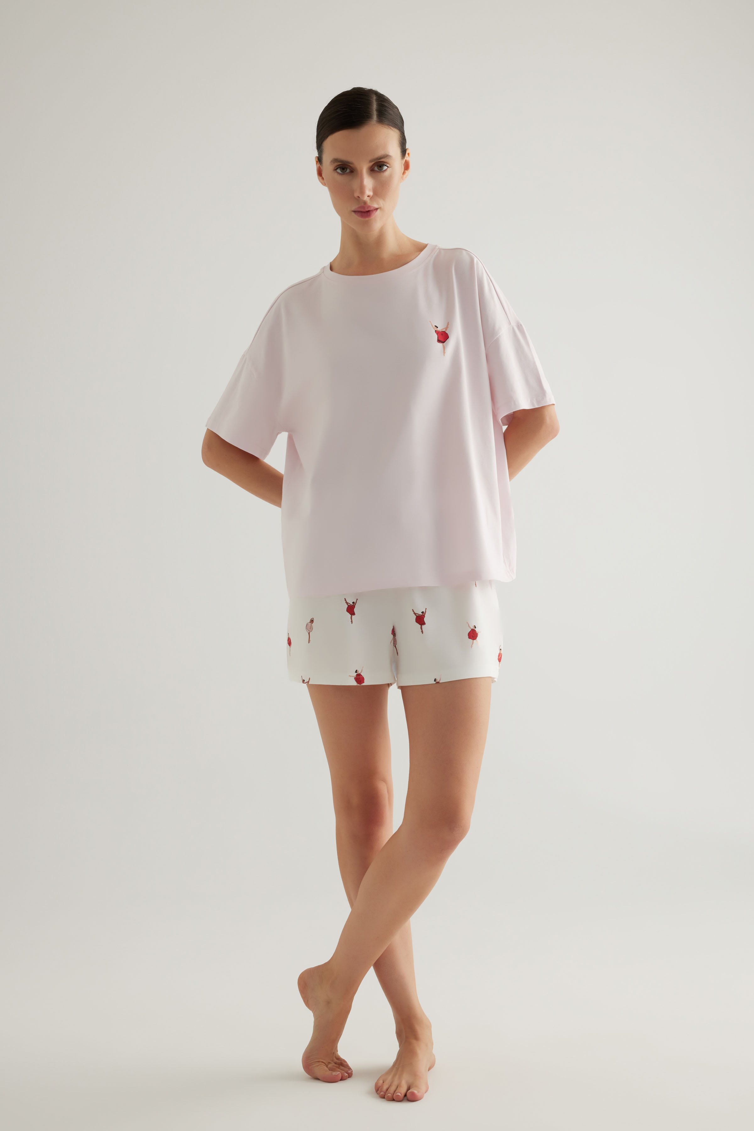 Kadın Pamuklu Şort Pijama Altı