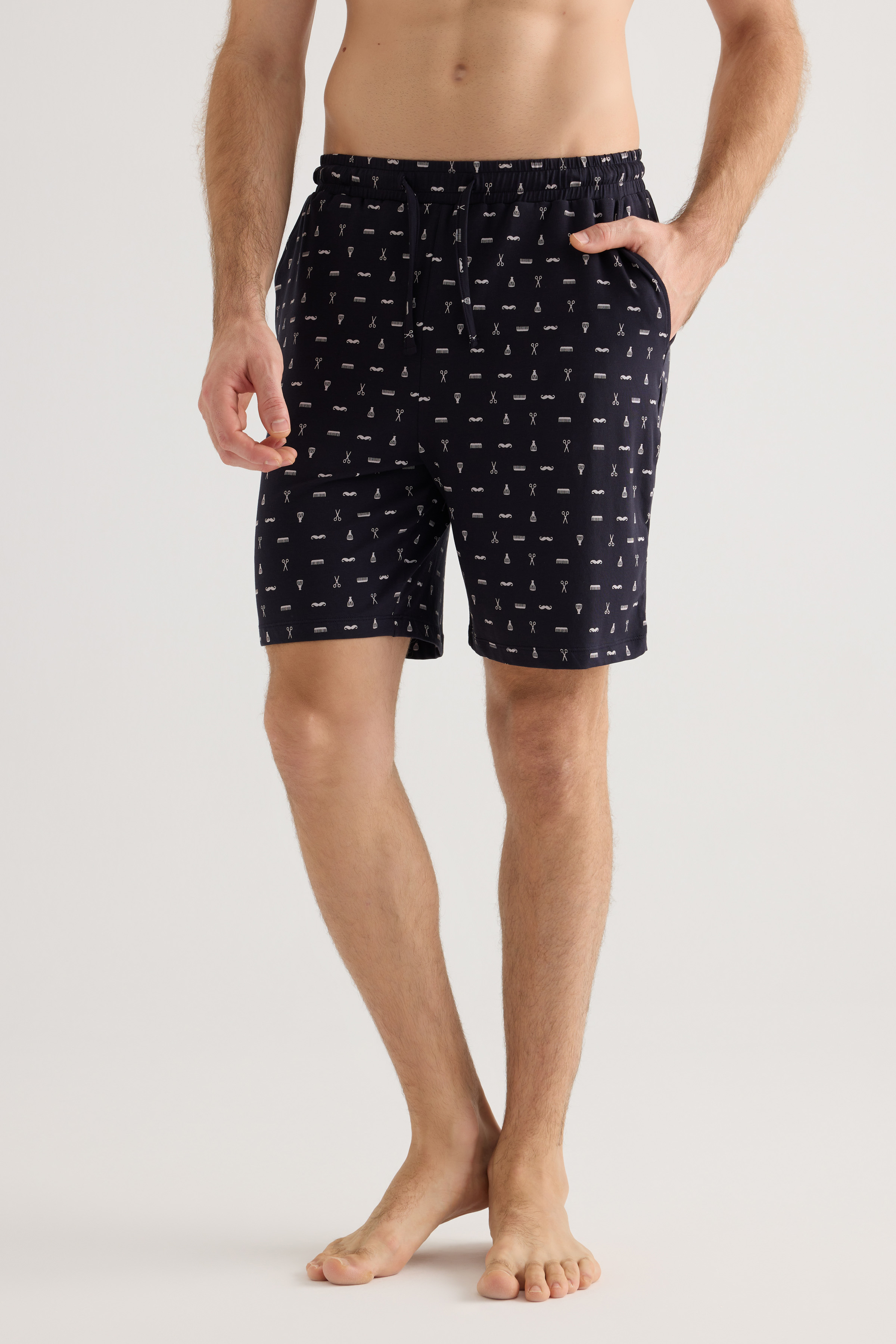 Erkek Pamuklu Cepli Şort Pijama Altı