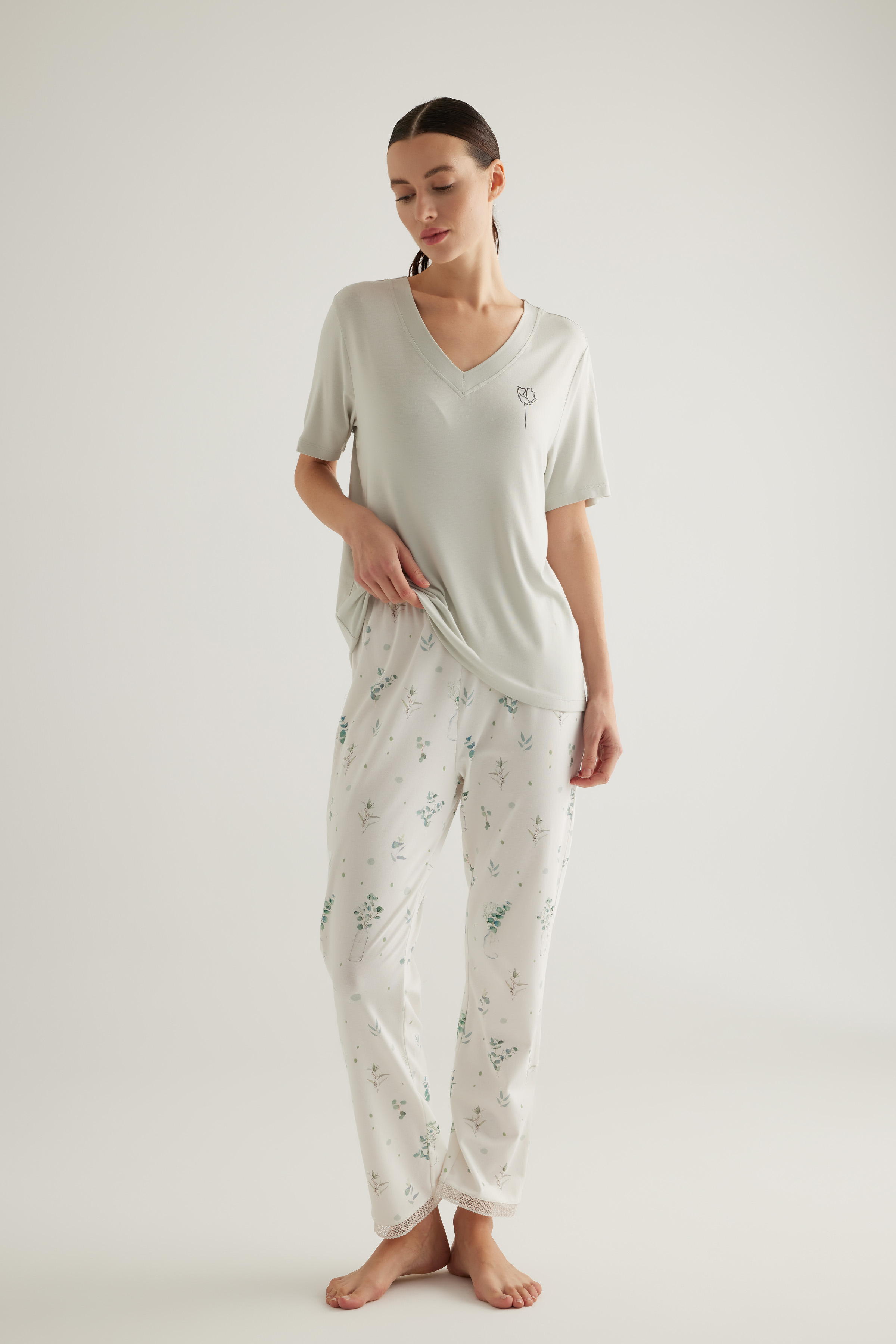 Kadın Pamuklu Uzun Pijama Altı
