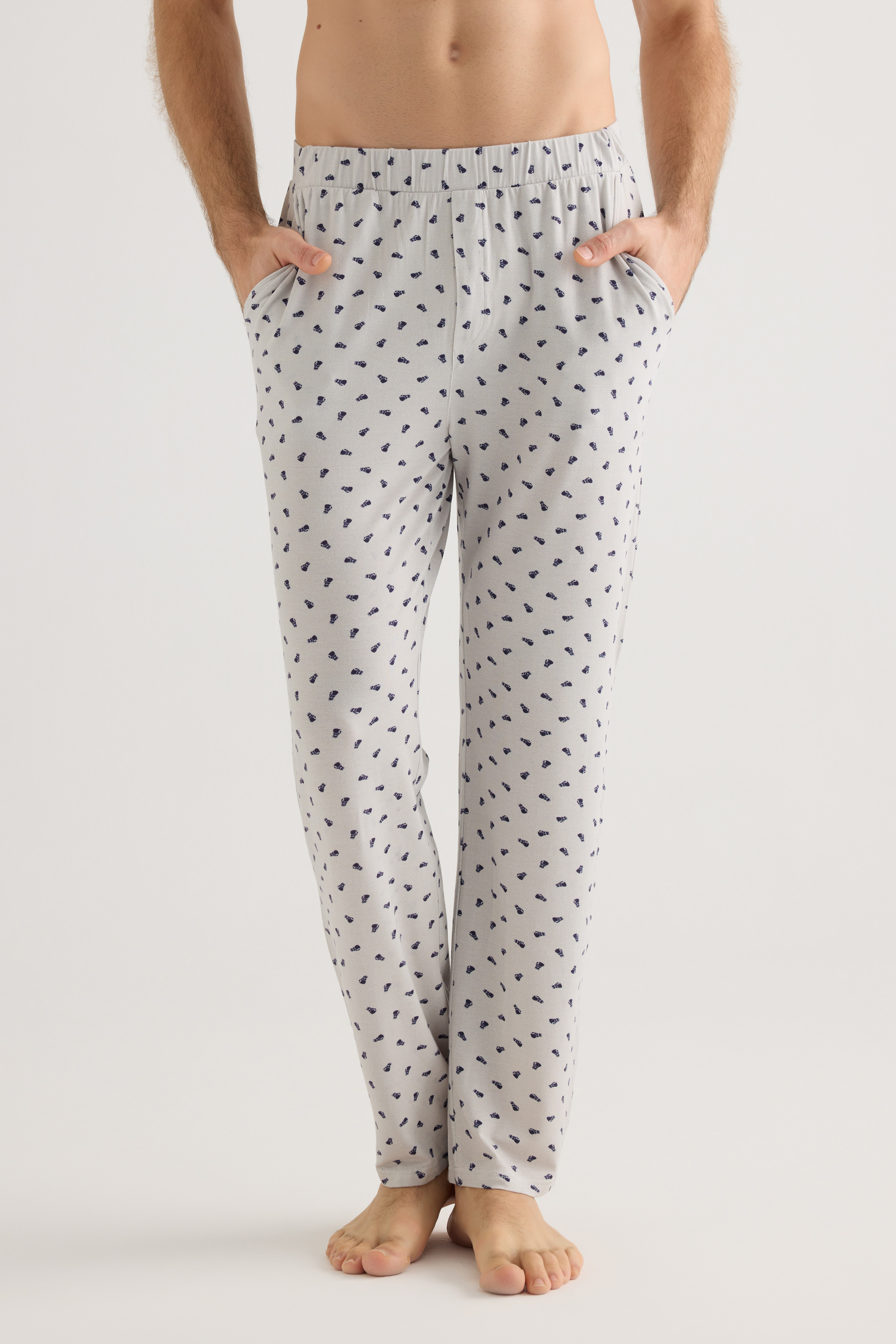 Erkek Modal Kısa Kollu Uzun Pijama Takımı