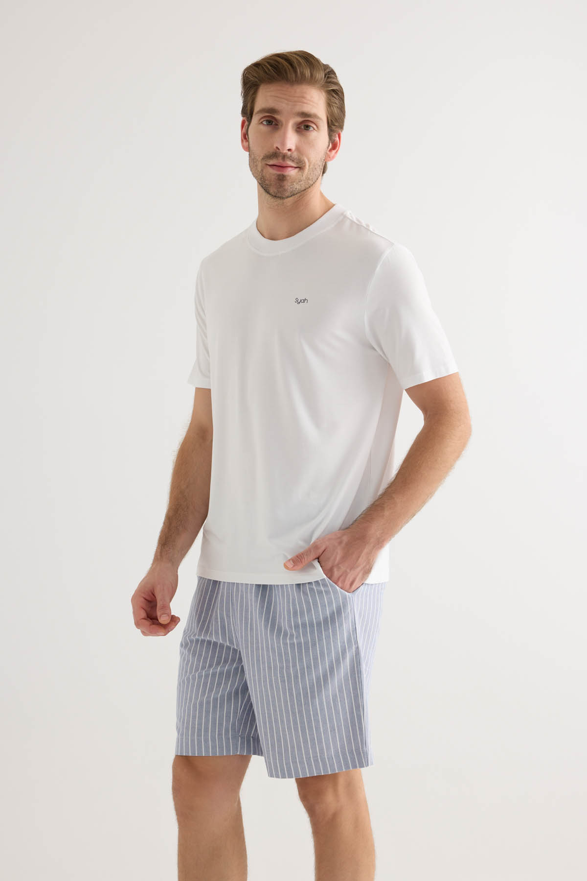 Erkek Modal Kısa Kollu T-shirt