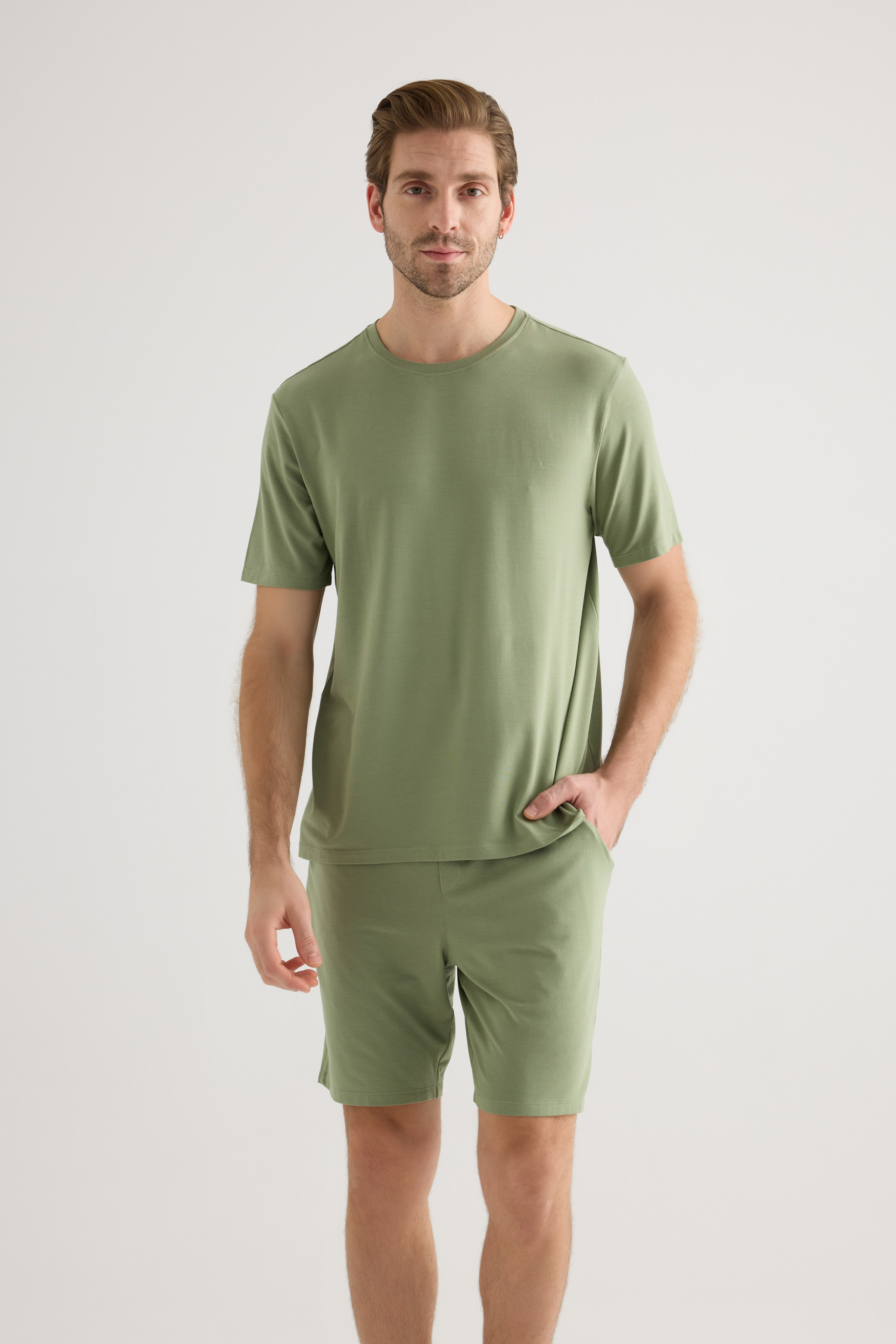 Erkek Modal Kısa Kollu T-shirt