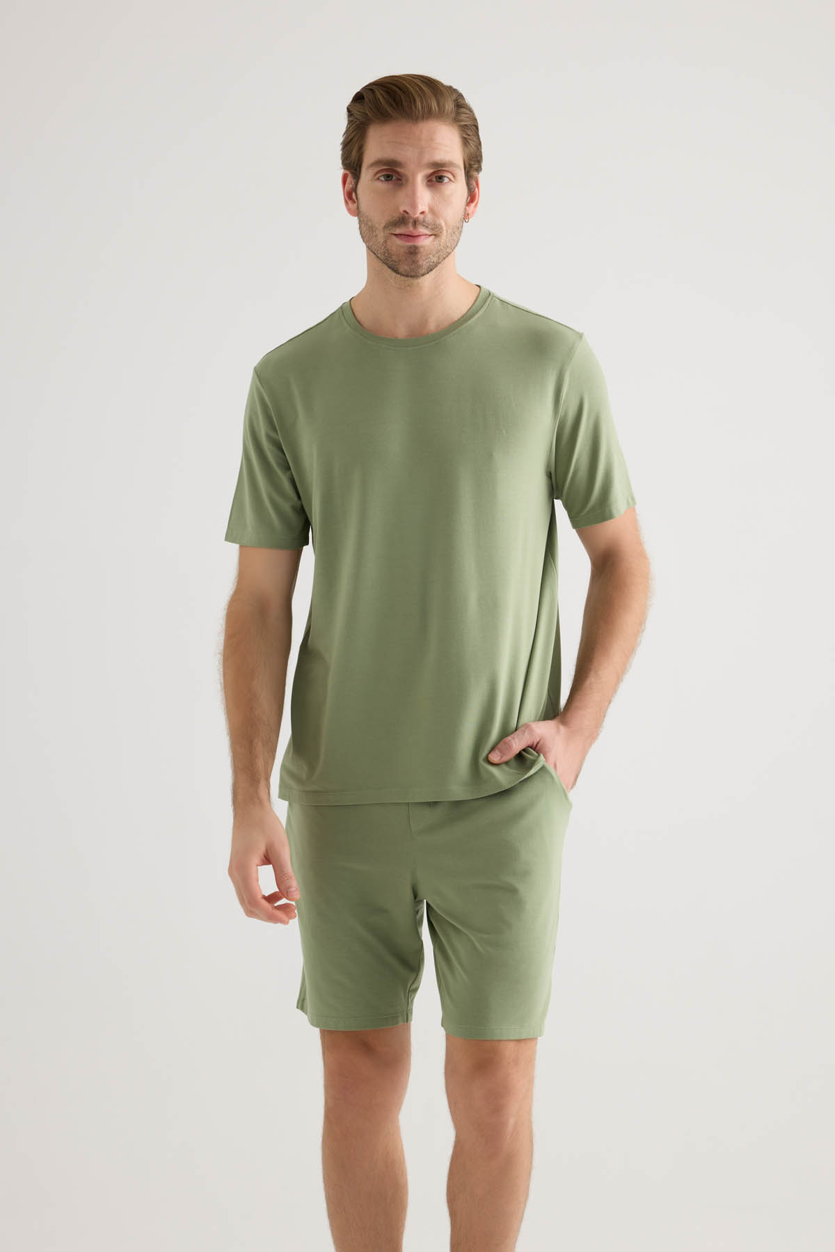 Erkek Modal Kısa Kollu T-shirt