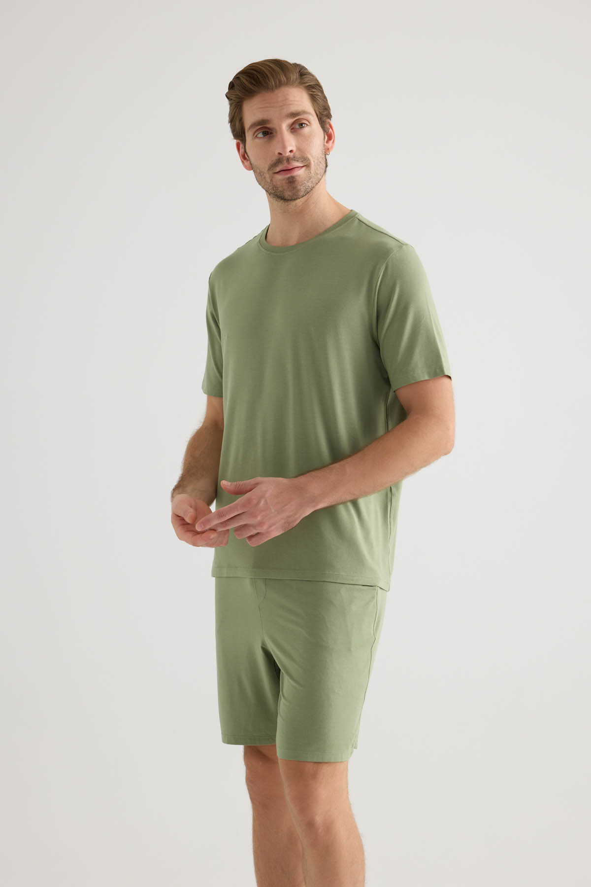 Erkek Modal Kısa Kollu T-shirt
