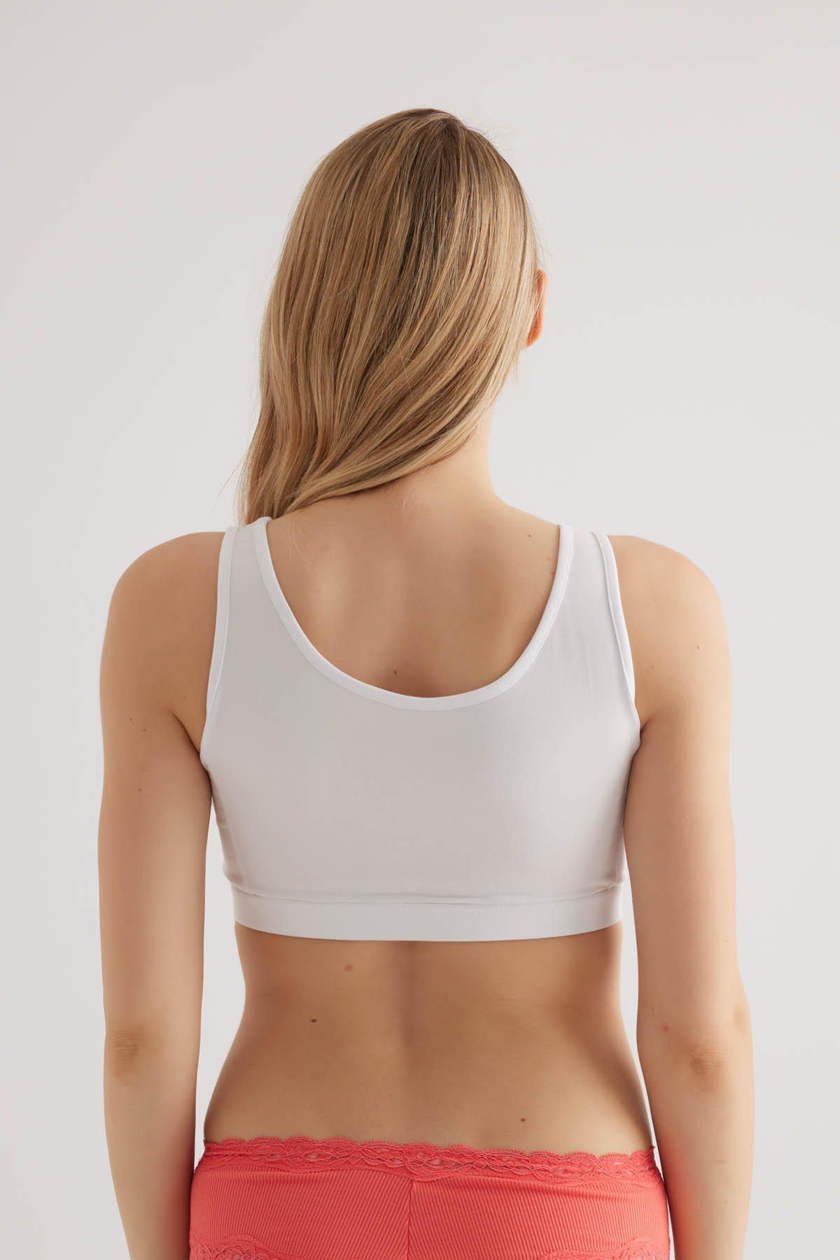 Kadın Pamuklu Önden Fermuarlı Pedli Bralet