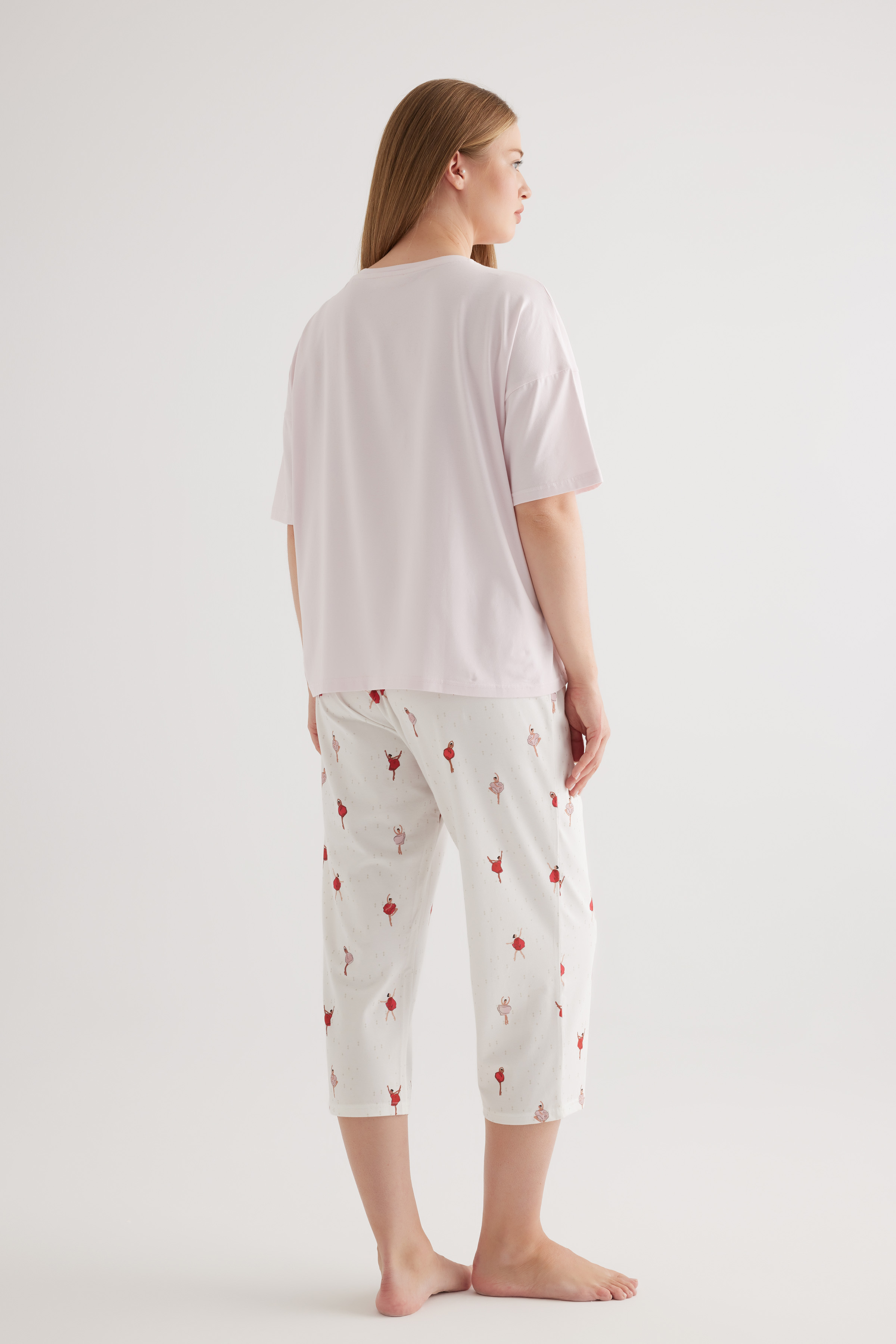 Kadın Plus Size Pamuklu Uzun Pijama Altı