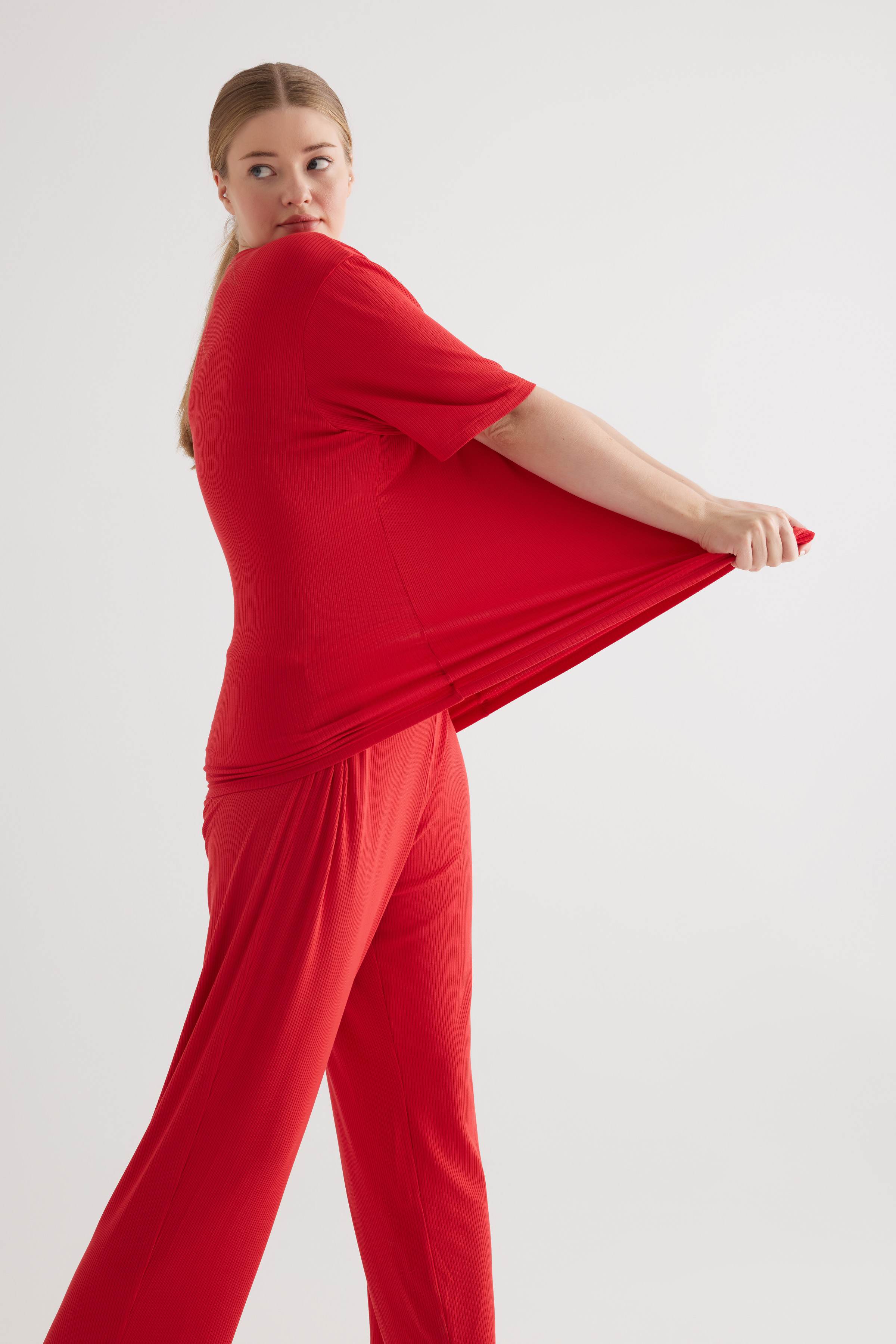 Kadın Plus Size Modal Kaşkorse Tshirt