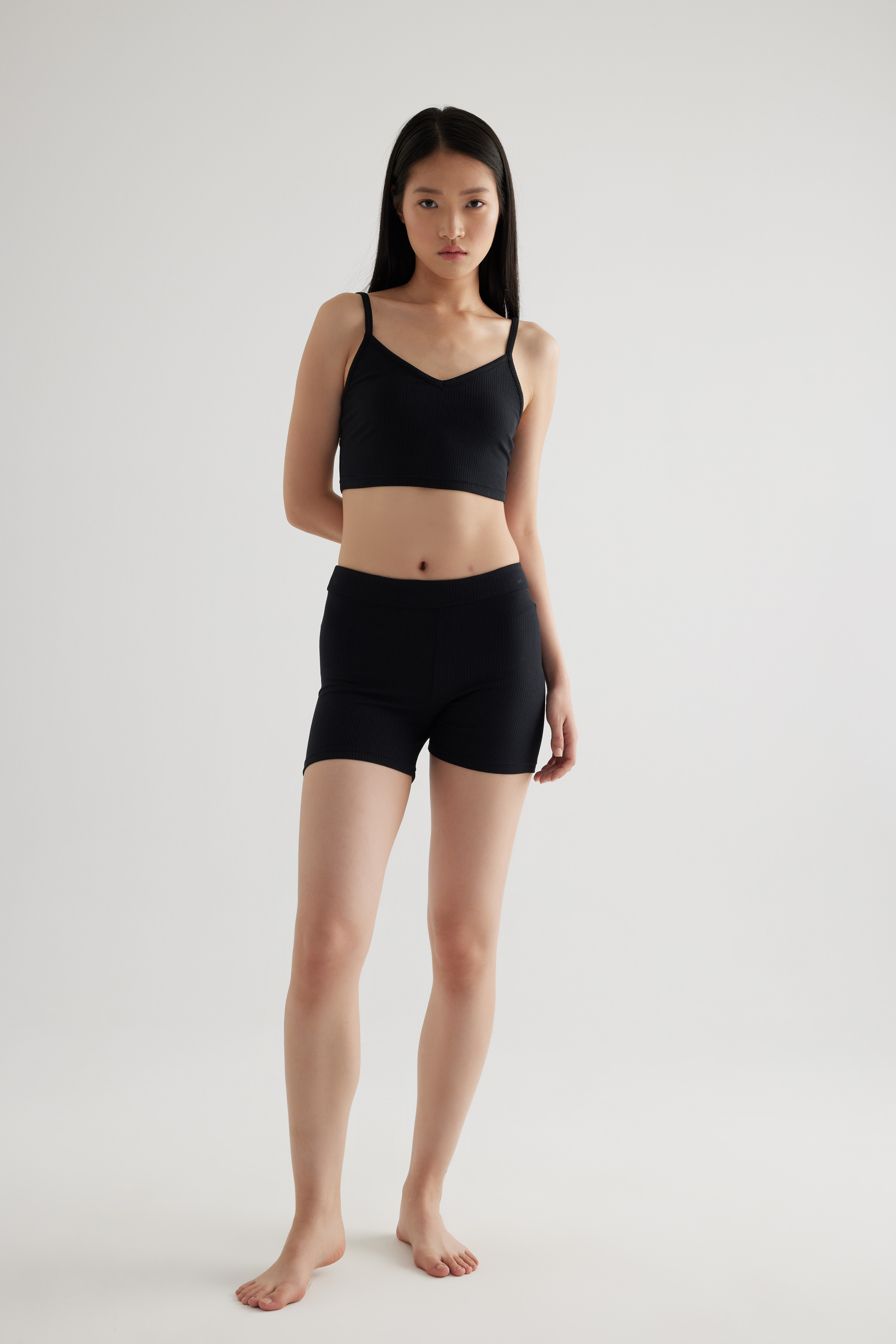 Kadın Modal Kaşkorse Ayarlanır İp Askılı V Yaka Sporcu Atleti