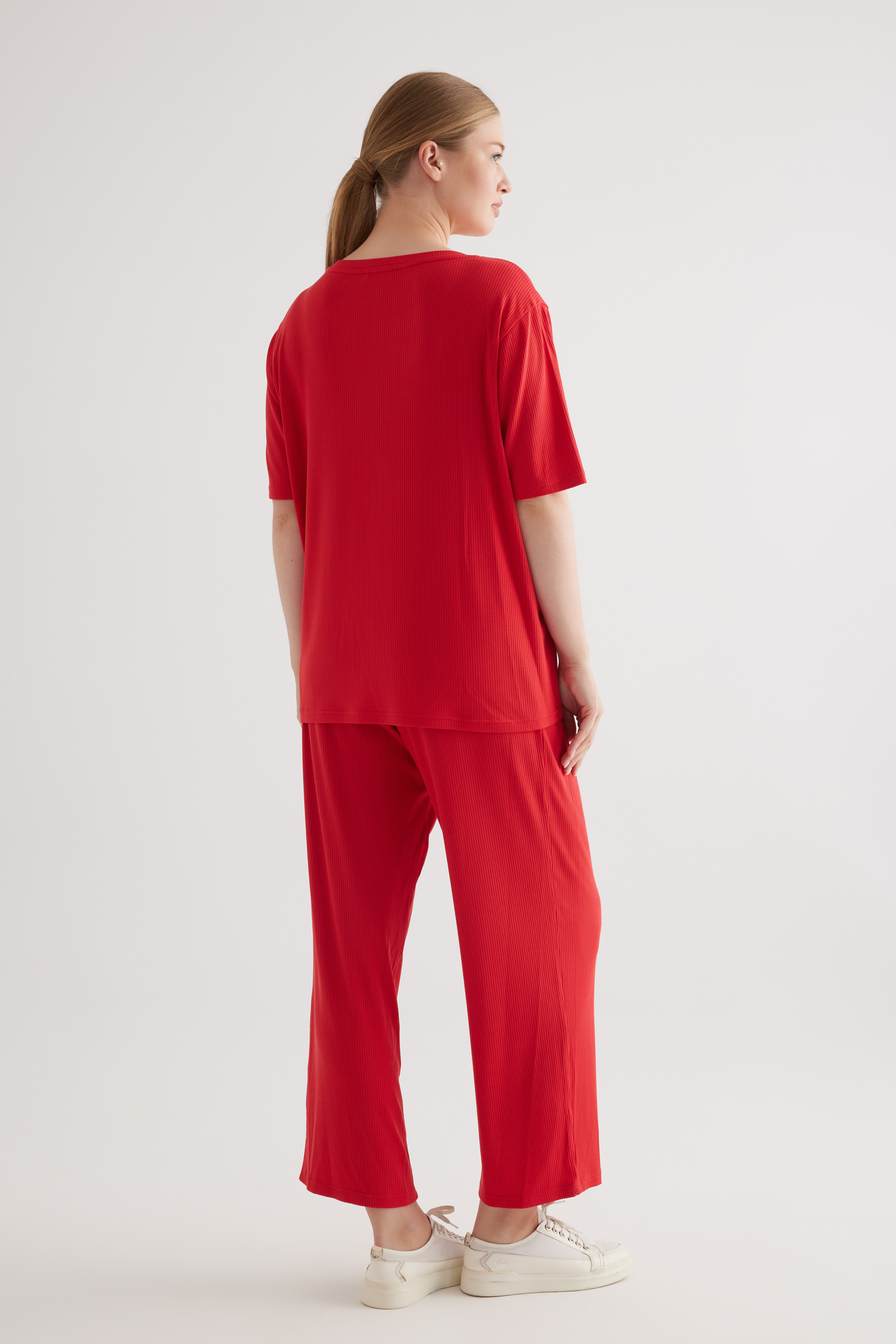 Kadın Plus Size Modal Kaşkorse Uzun Pantolon