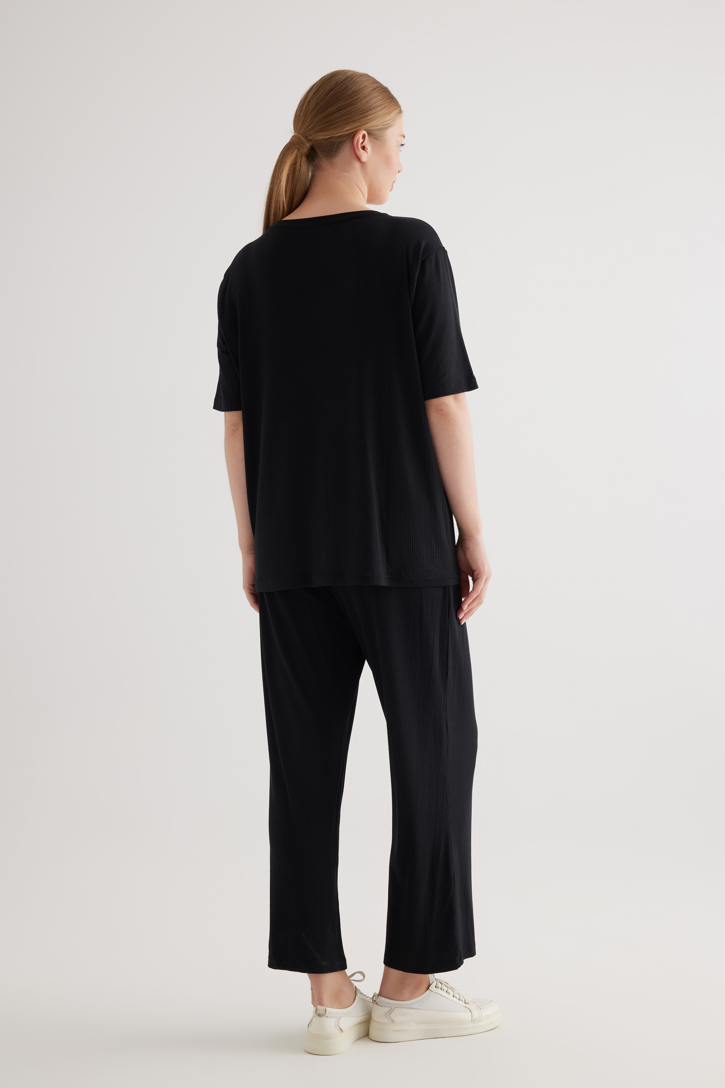 Kadın Plus Size Modal Kaşkorse Uzun Pantolon