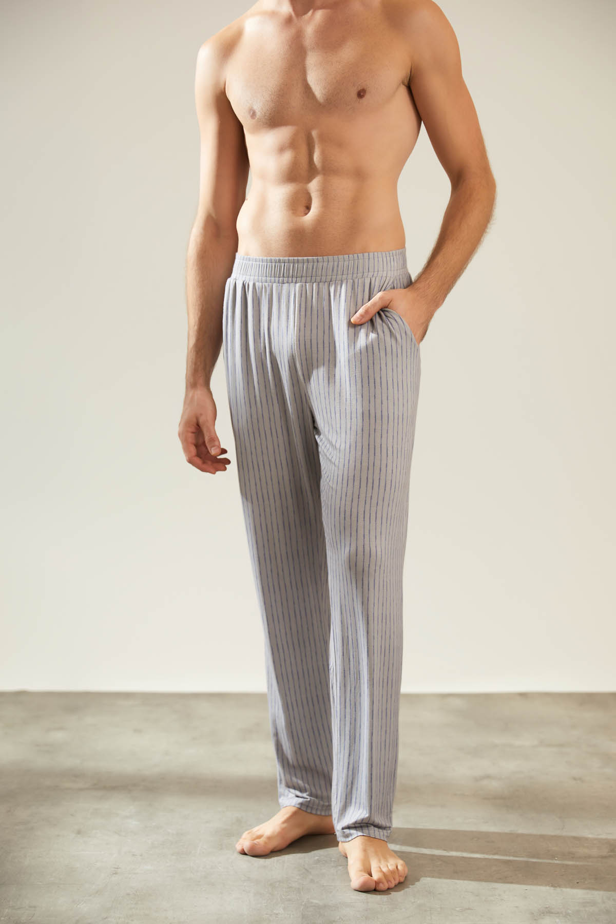 Erkek Modal Cepli Uzun Pijama Altı