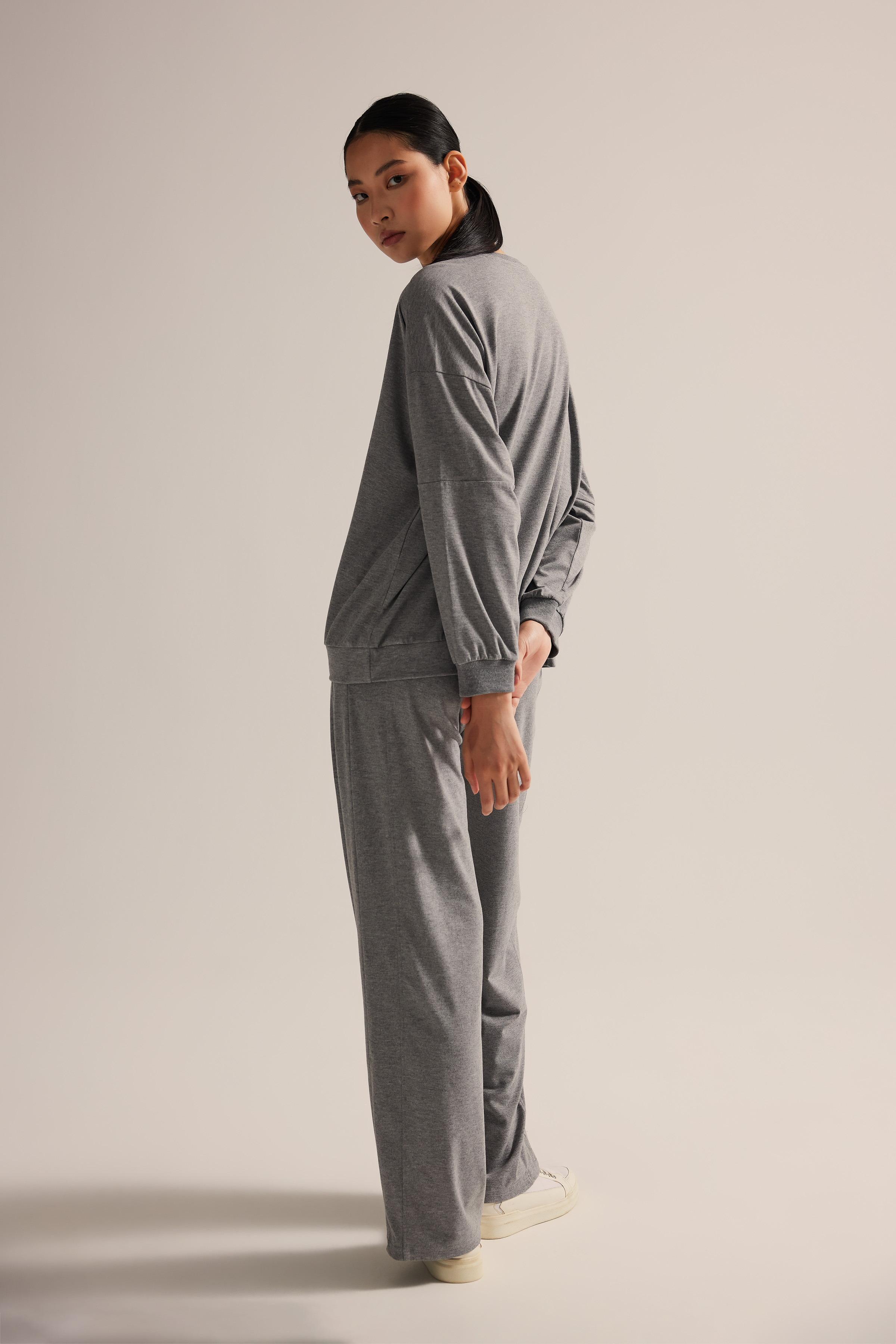 Kadın Pamuklu Cepli Uzun Pijama Altı