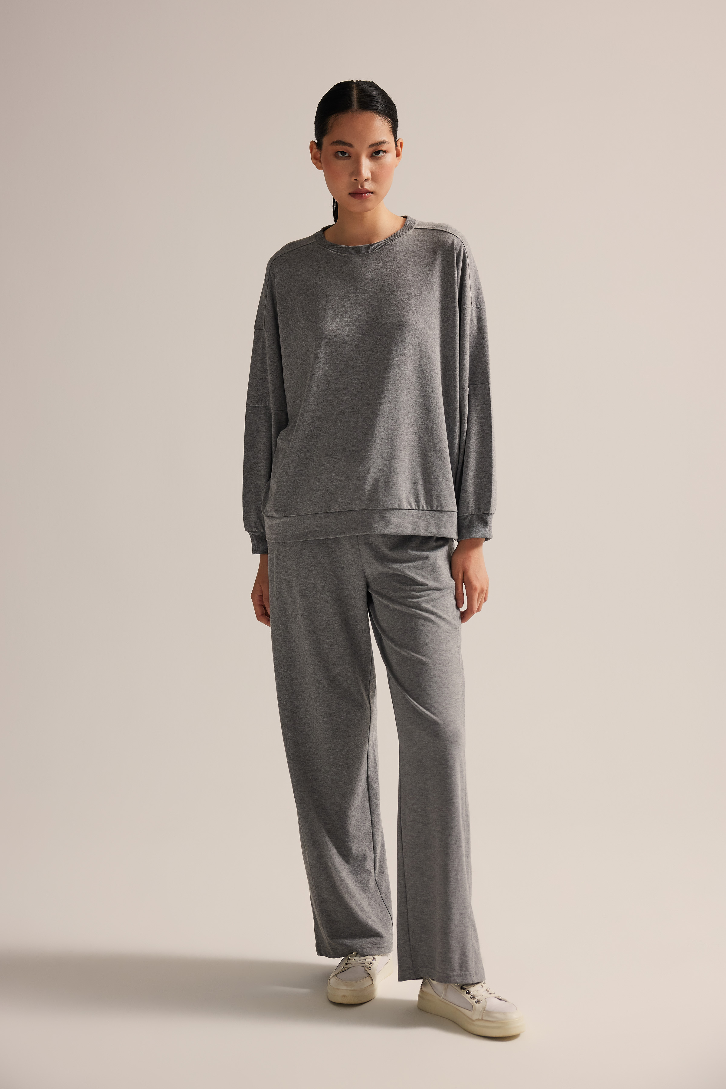 Kadın Pamuklu Cepli Uzun Pijama Altı