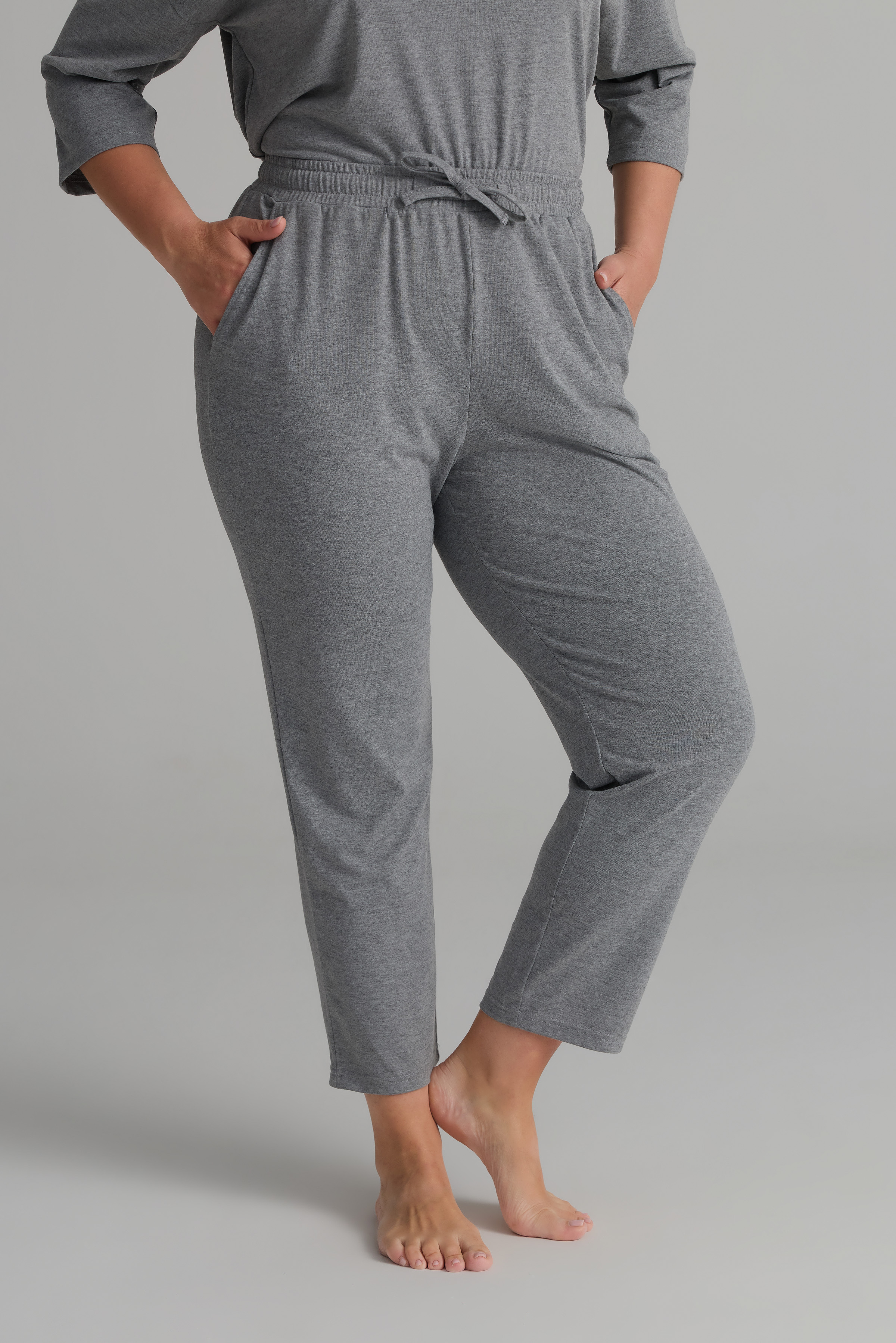 Kadın Plus Size Pamuklu Kısa Kollu Uzun Pijama Takımı