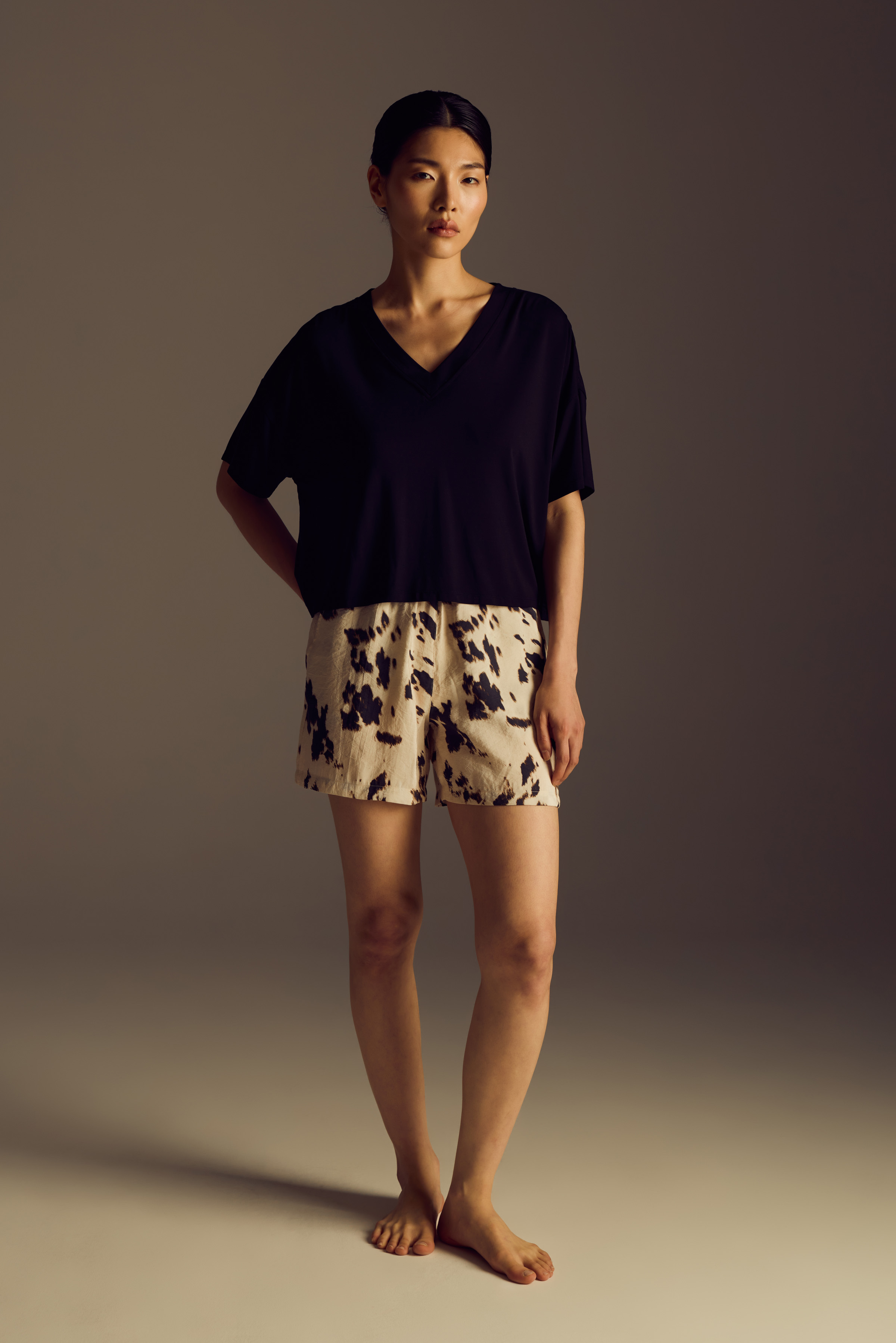 Kadın Modal Dokuma Cepli Şort