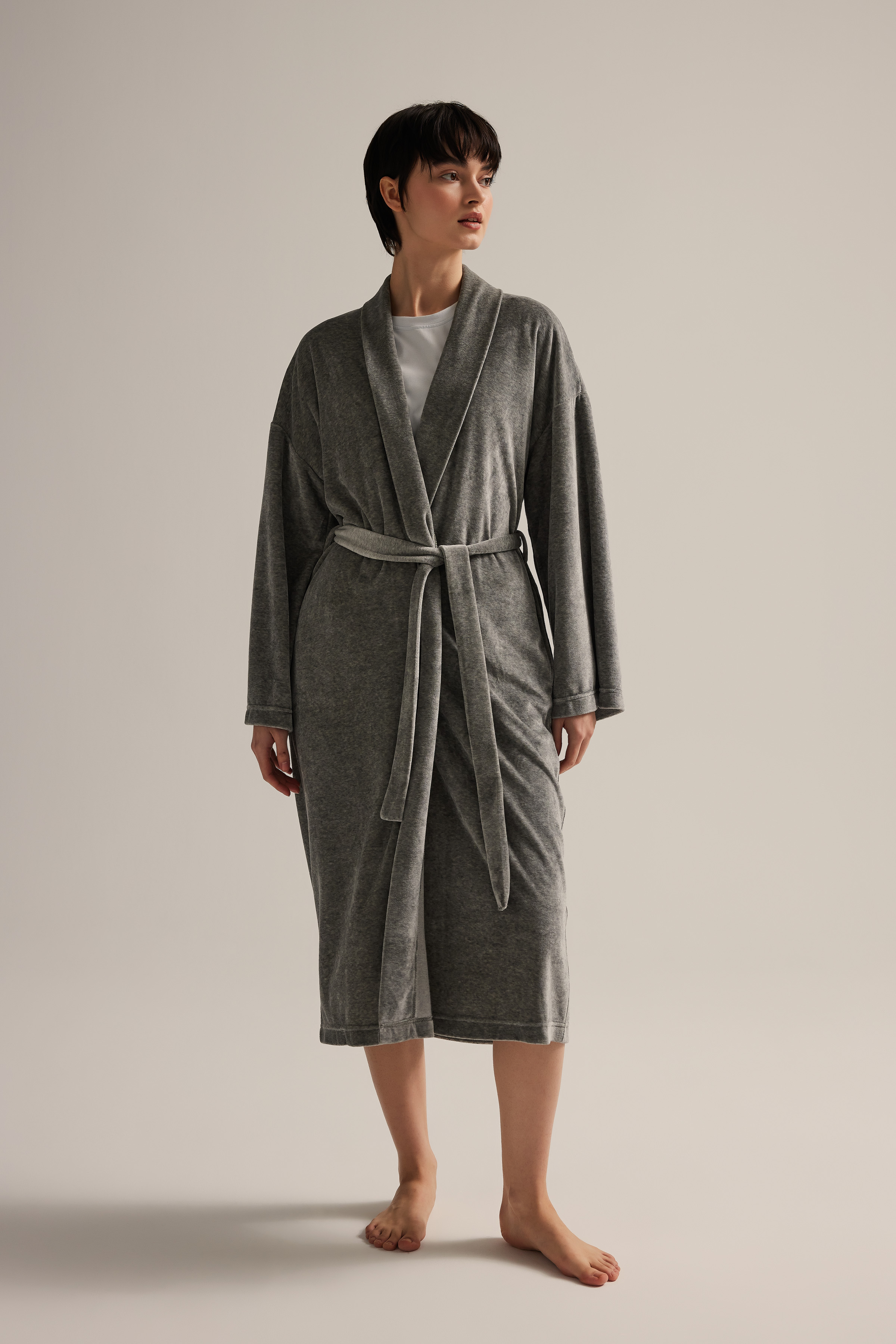 Kadın Modal Kadife Sabahlık