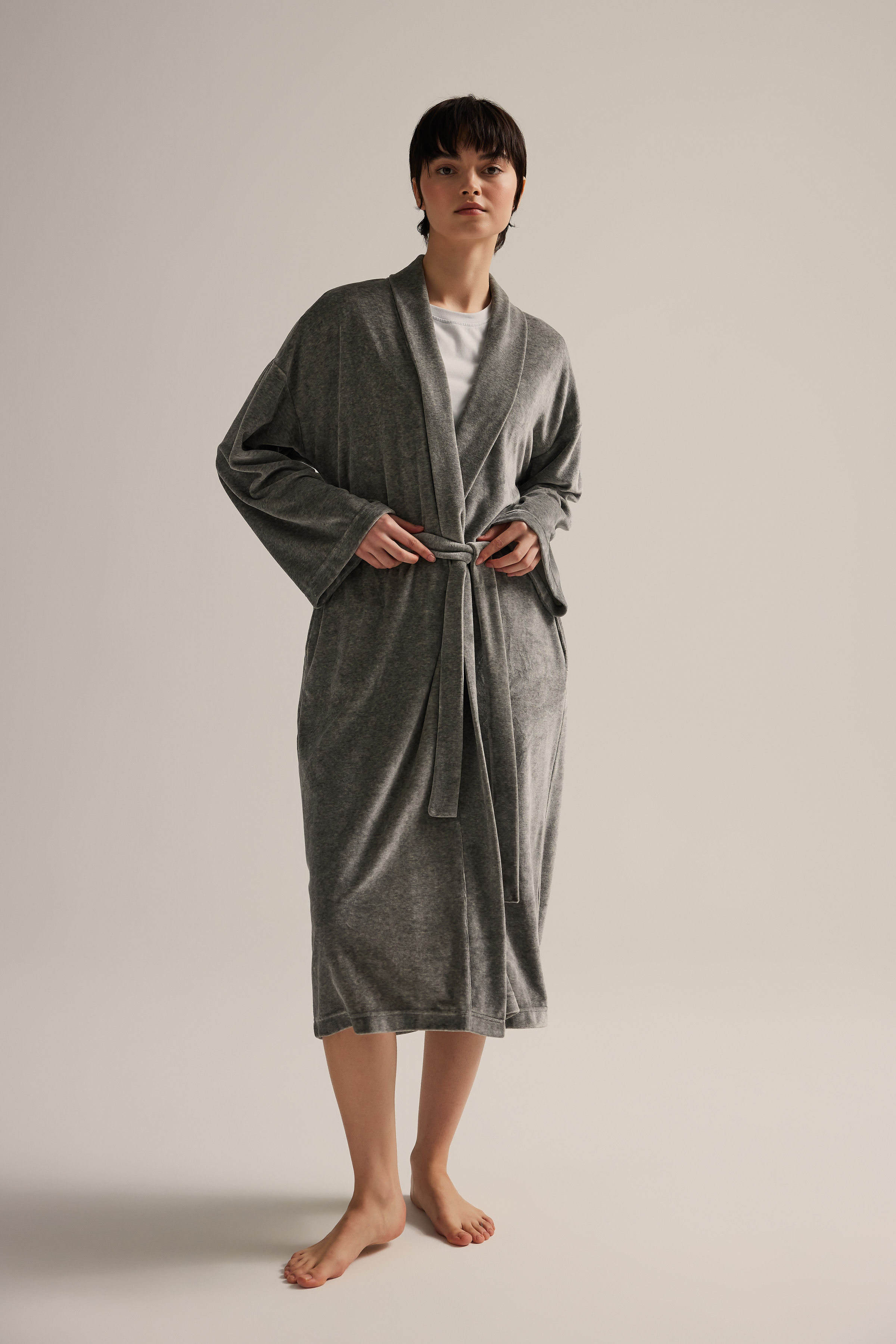 Kadın Modal Kadife Sabahlık