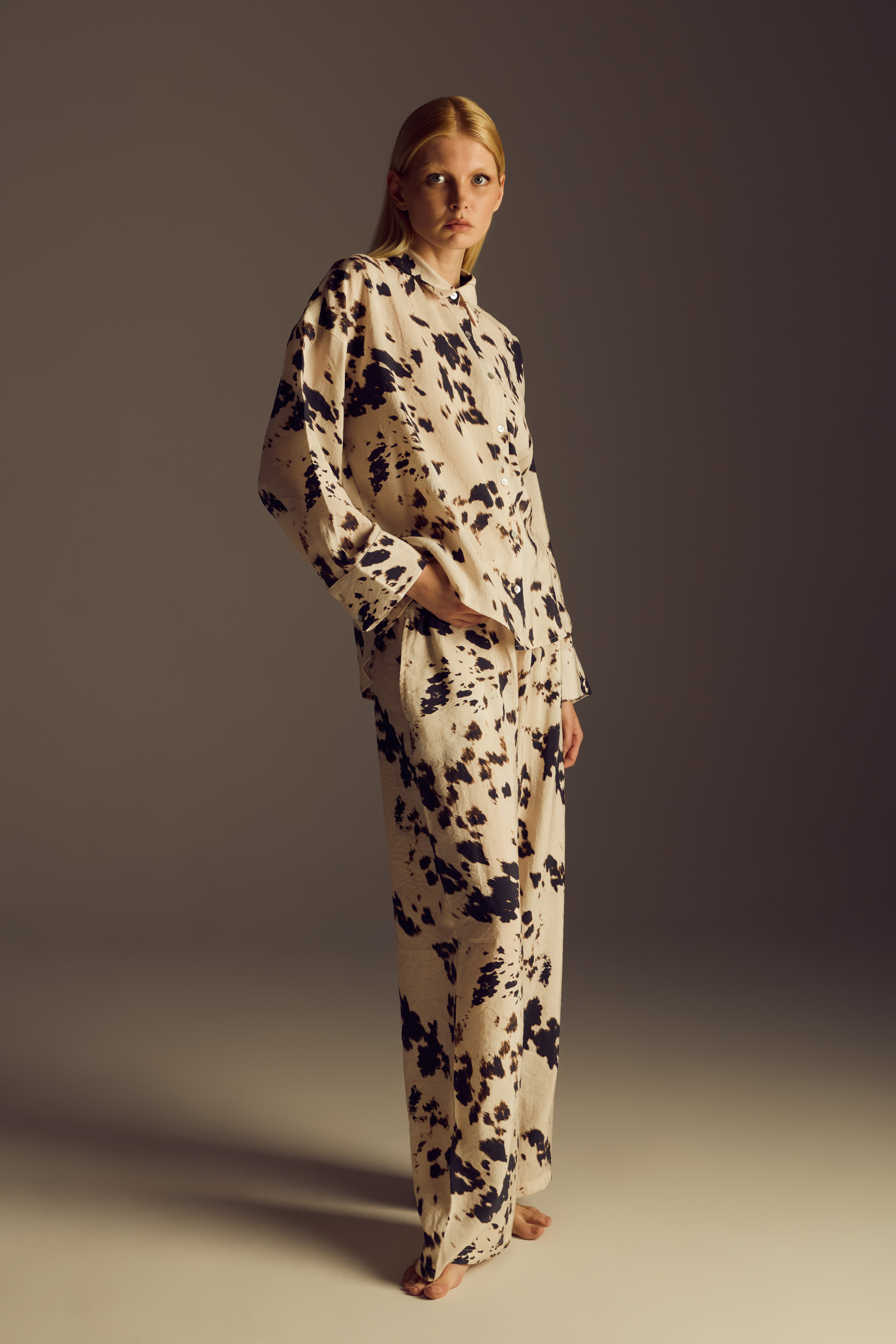 Kadın Modal Dokuma Cepli Uzun Pantolon