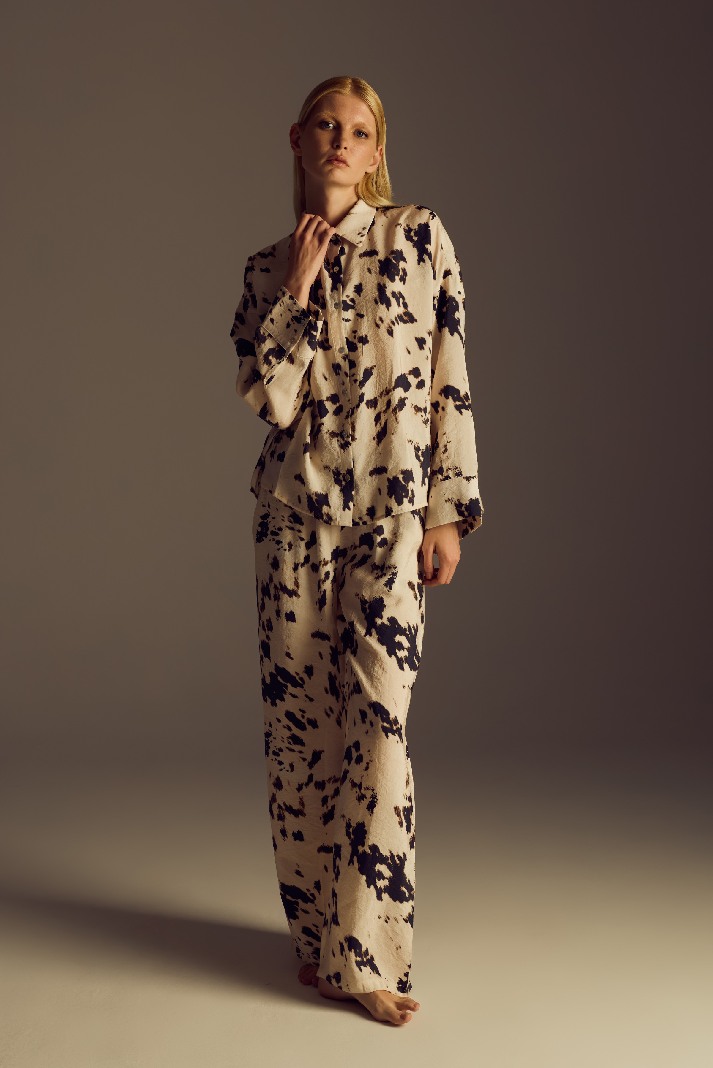 Kadın Modal Dokuma Cepli Uzun Pantolon