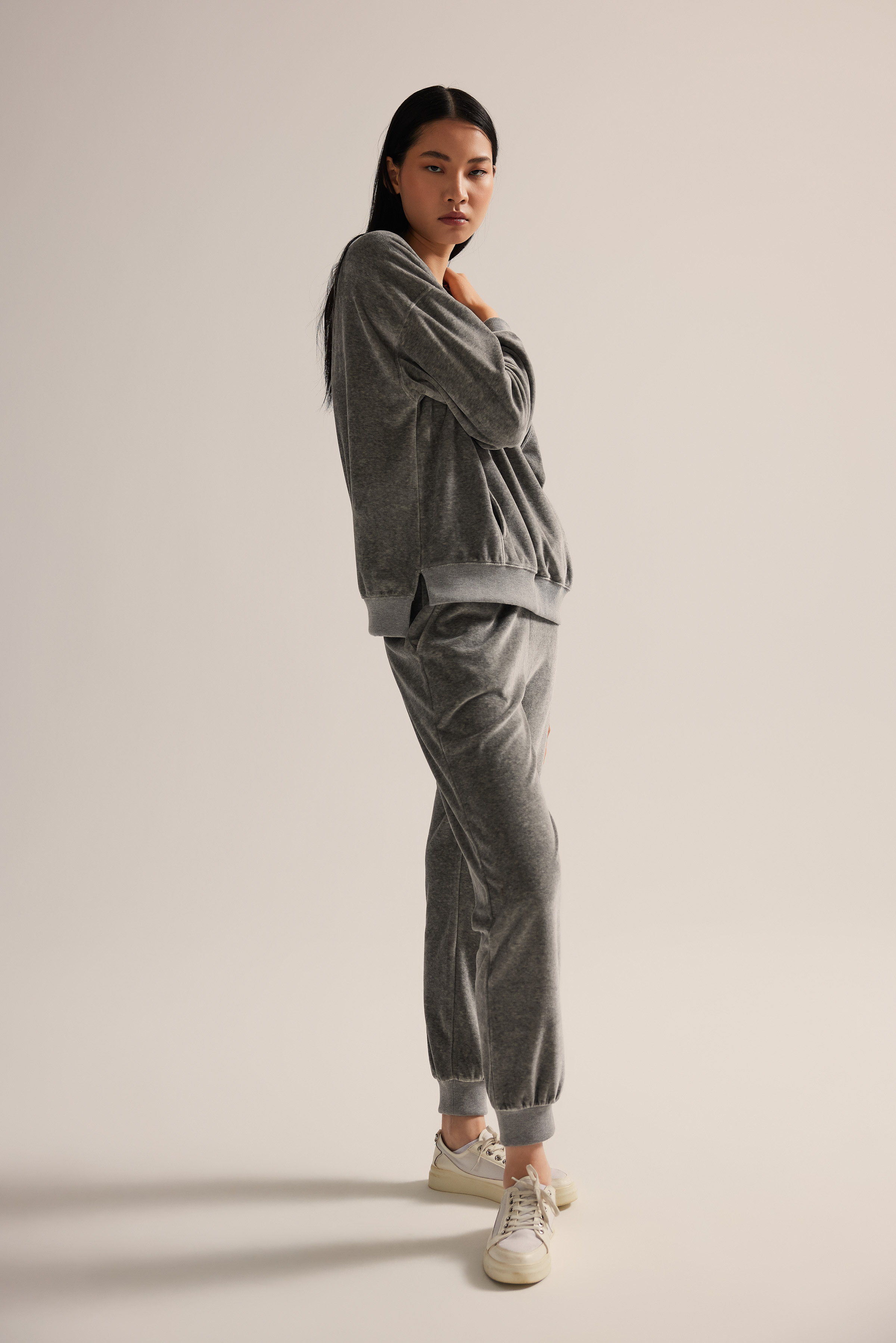 Kadın Modal Kadife Cepli Uzun Eşofman Altı