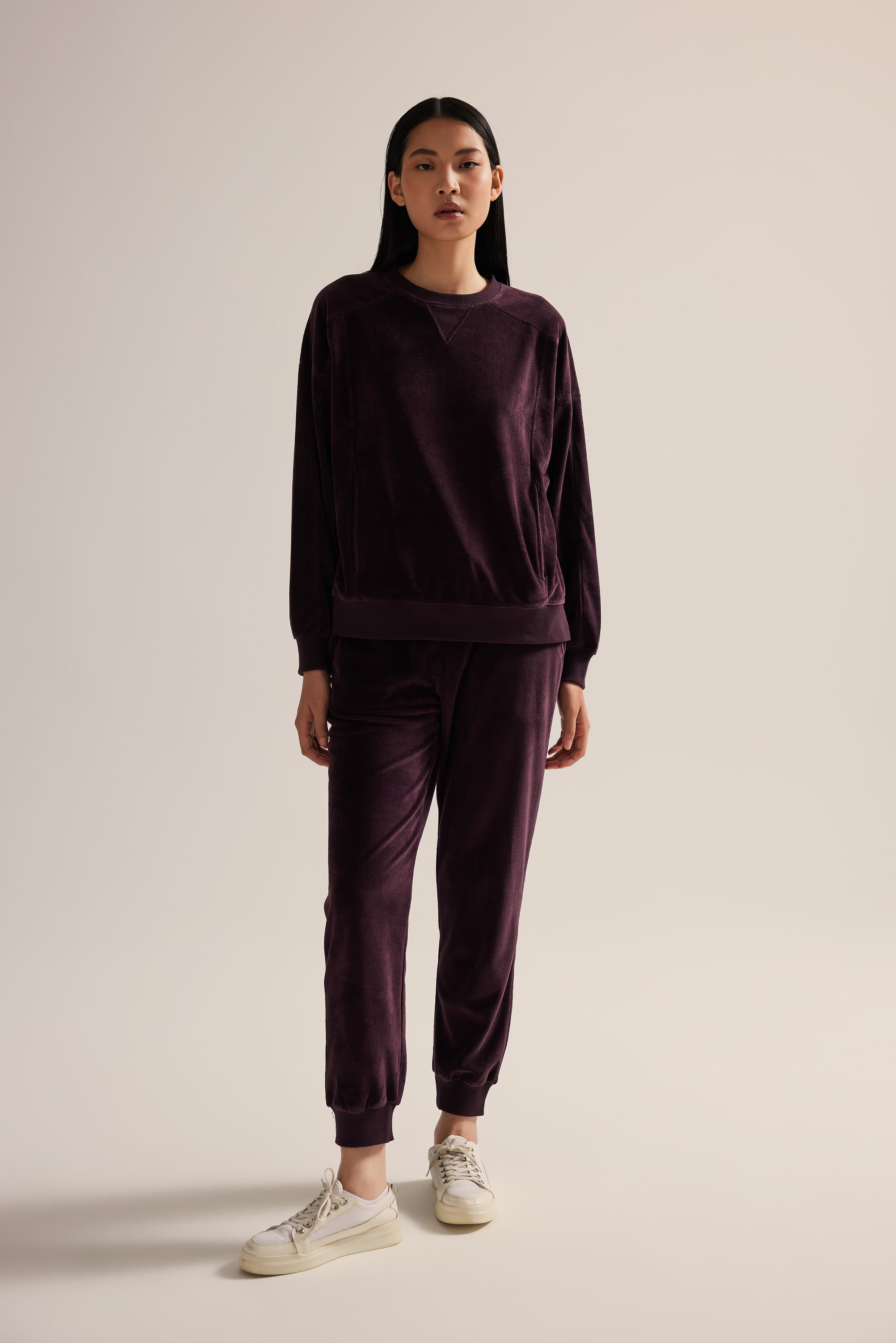 Kadın Modal Kadife Cepli Uzun Eşofman Altı