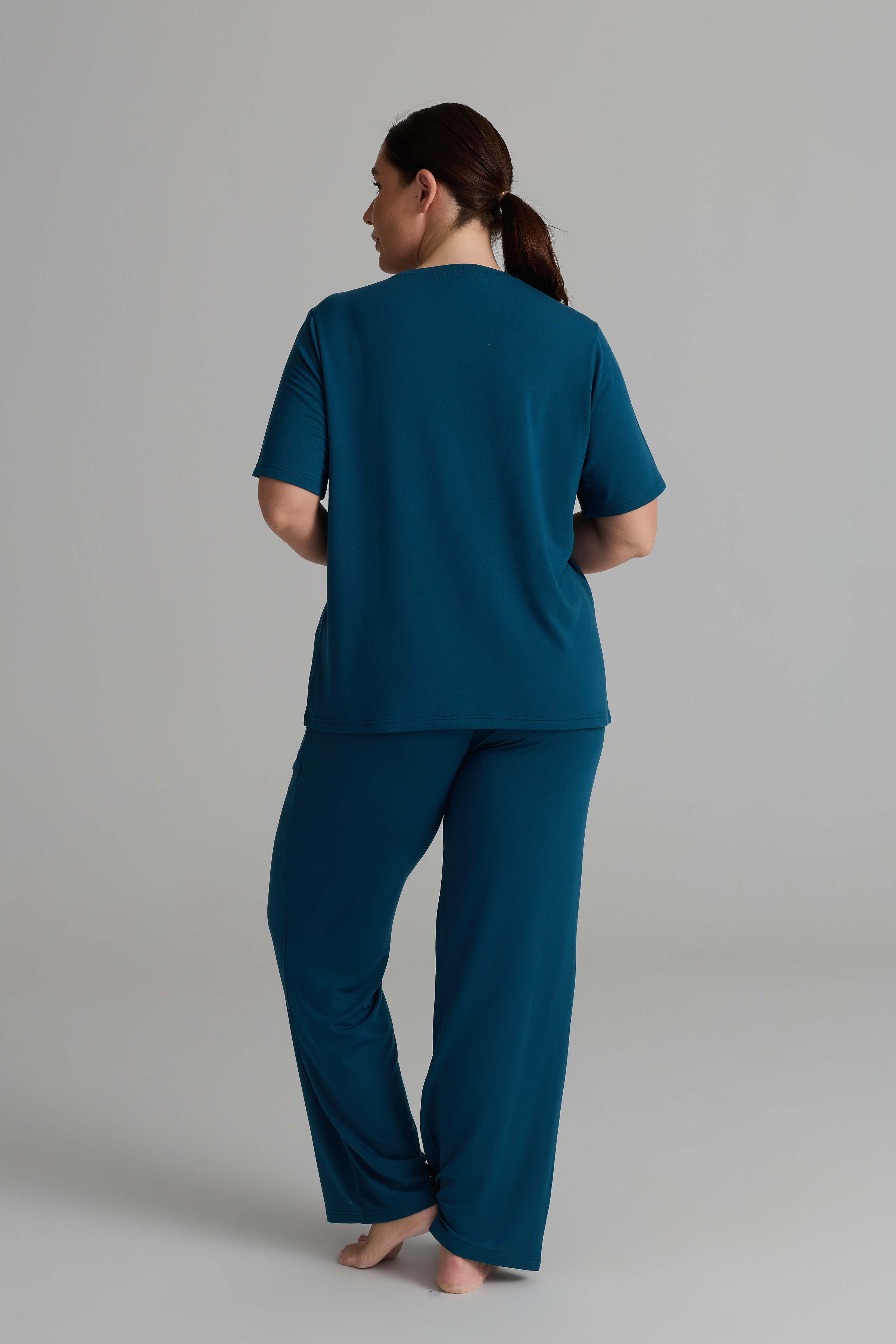 Kadın Plus Size Modal İki İplik Cepli Pantolon