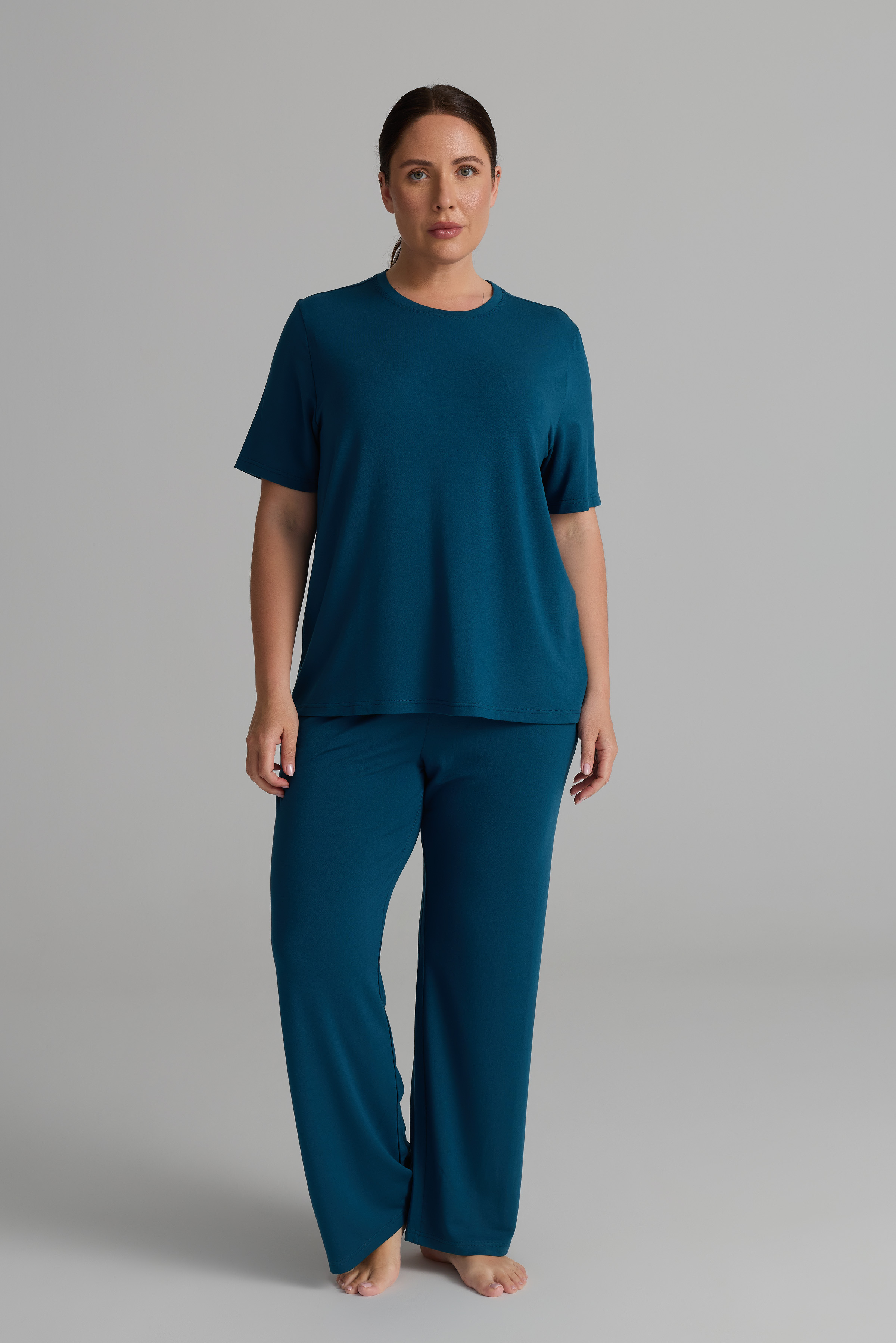 Kadın Plus Size Modal İki İplik Cepli Pantolon