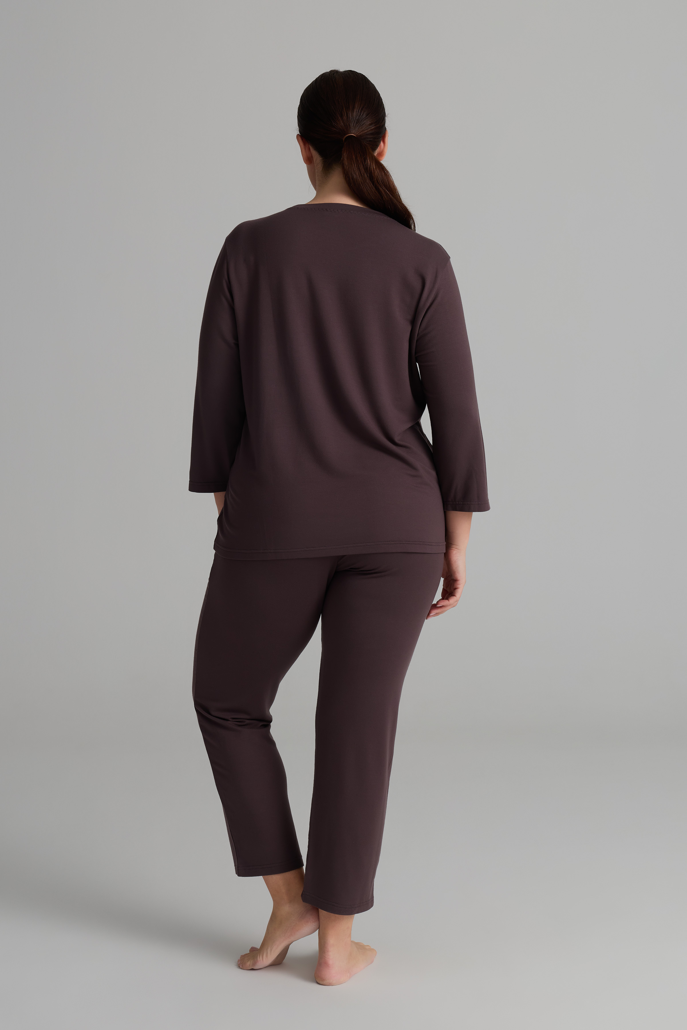 Kadın Plus Size Modal İki İplik Cepli Pantolon