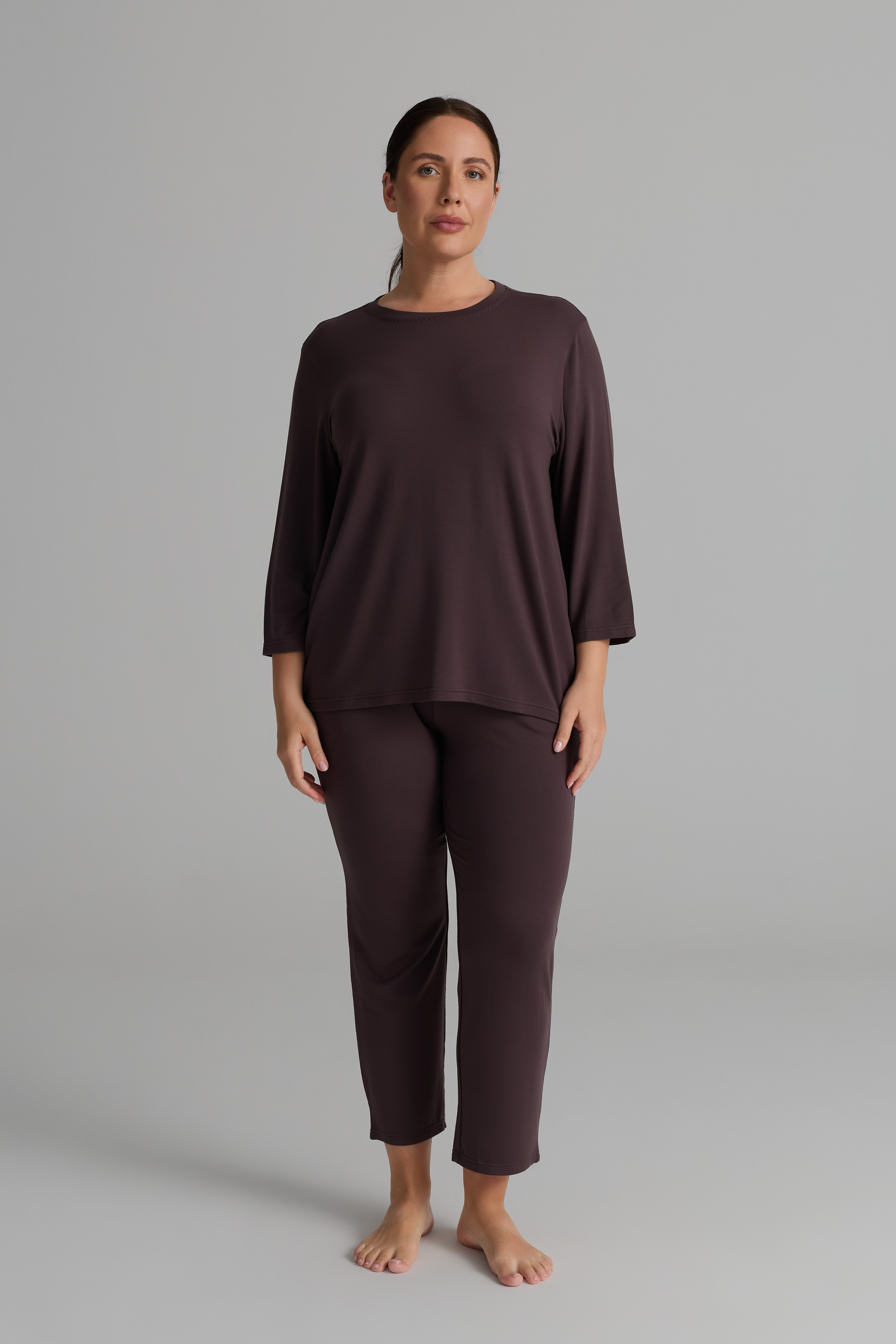 Kadın Plus Size Modal İki İplik Cepli Pantolon