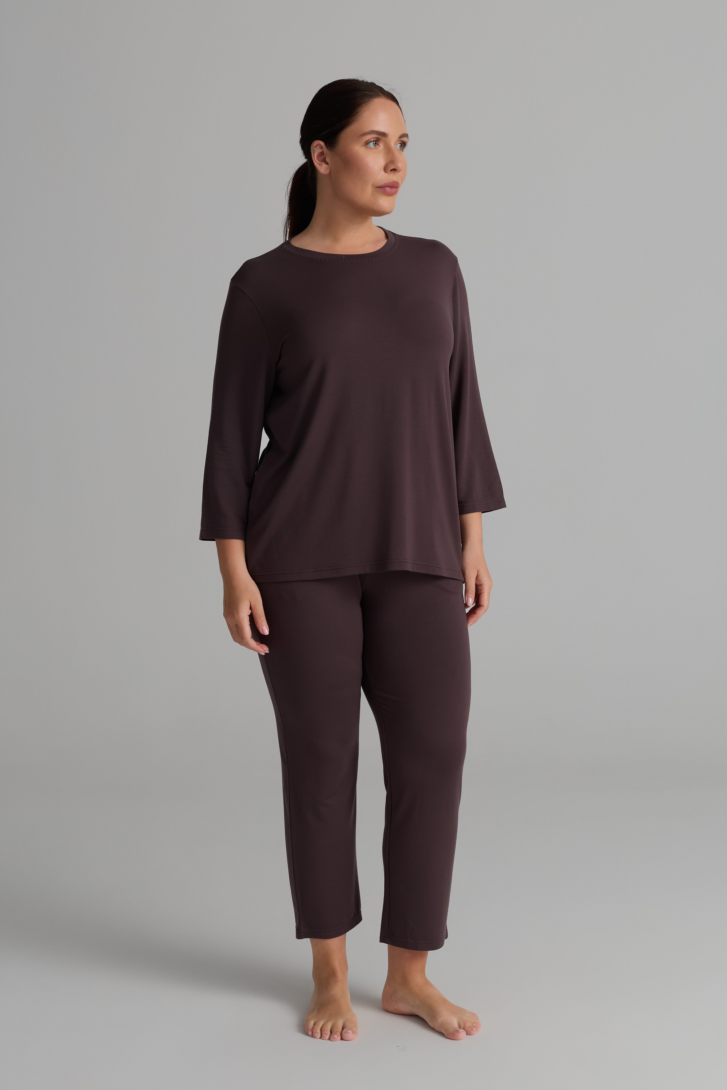 Kadın Plus Size Modal İki İplik Cepli Pantolon