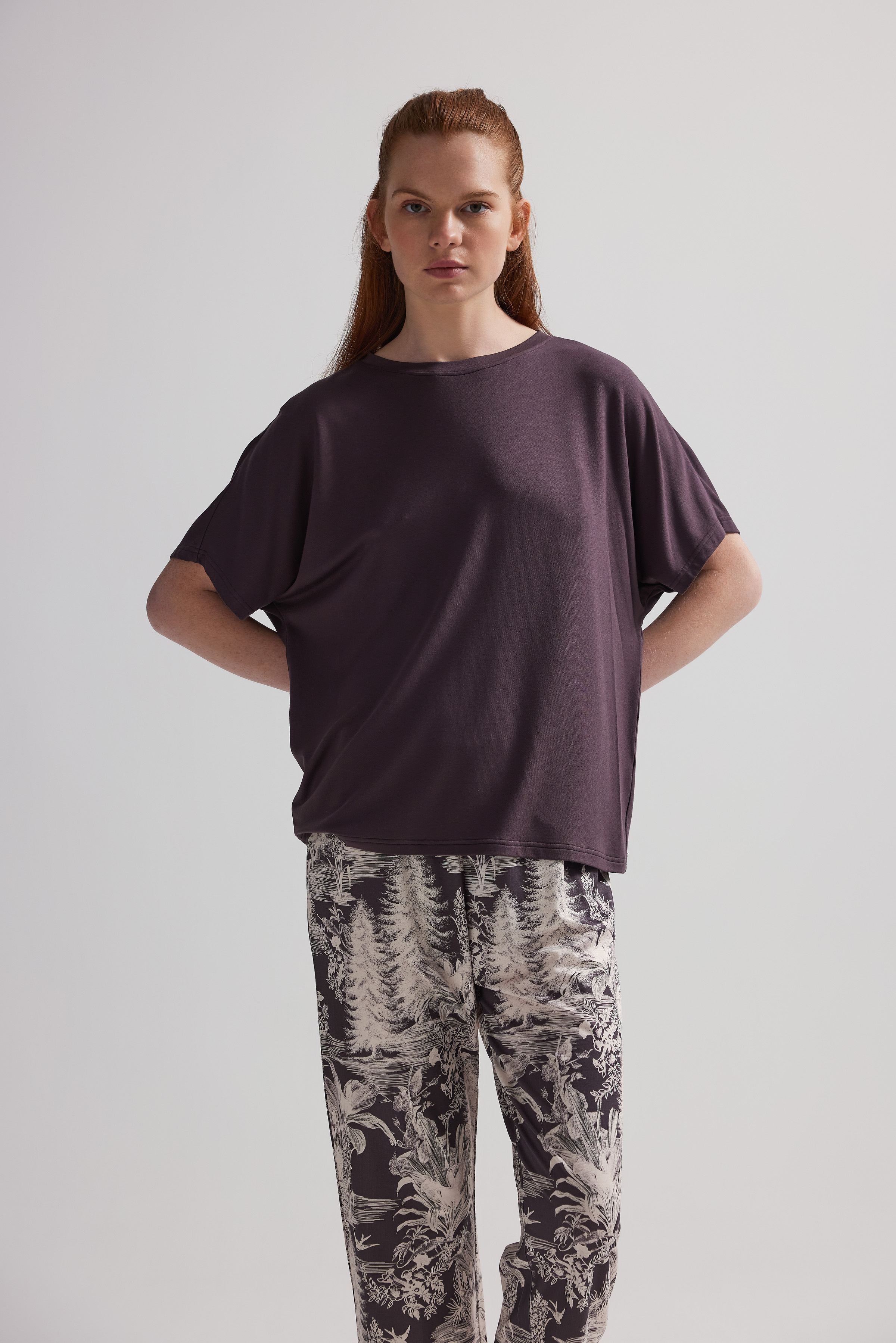 Kadın Modal İki İplik Kısa Kollu Kapri Pijama Takımı	