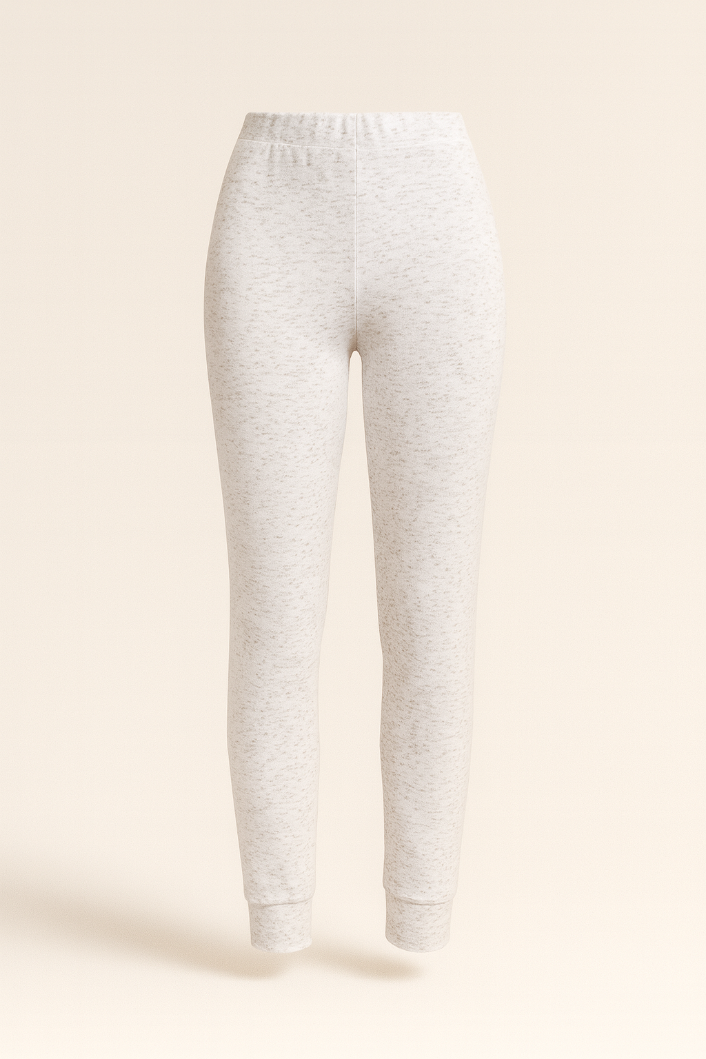 Kadın Pamuklu Kırçıllı Örme Uzun Tayt	