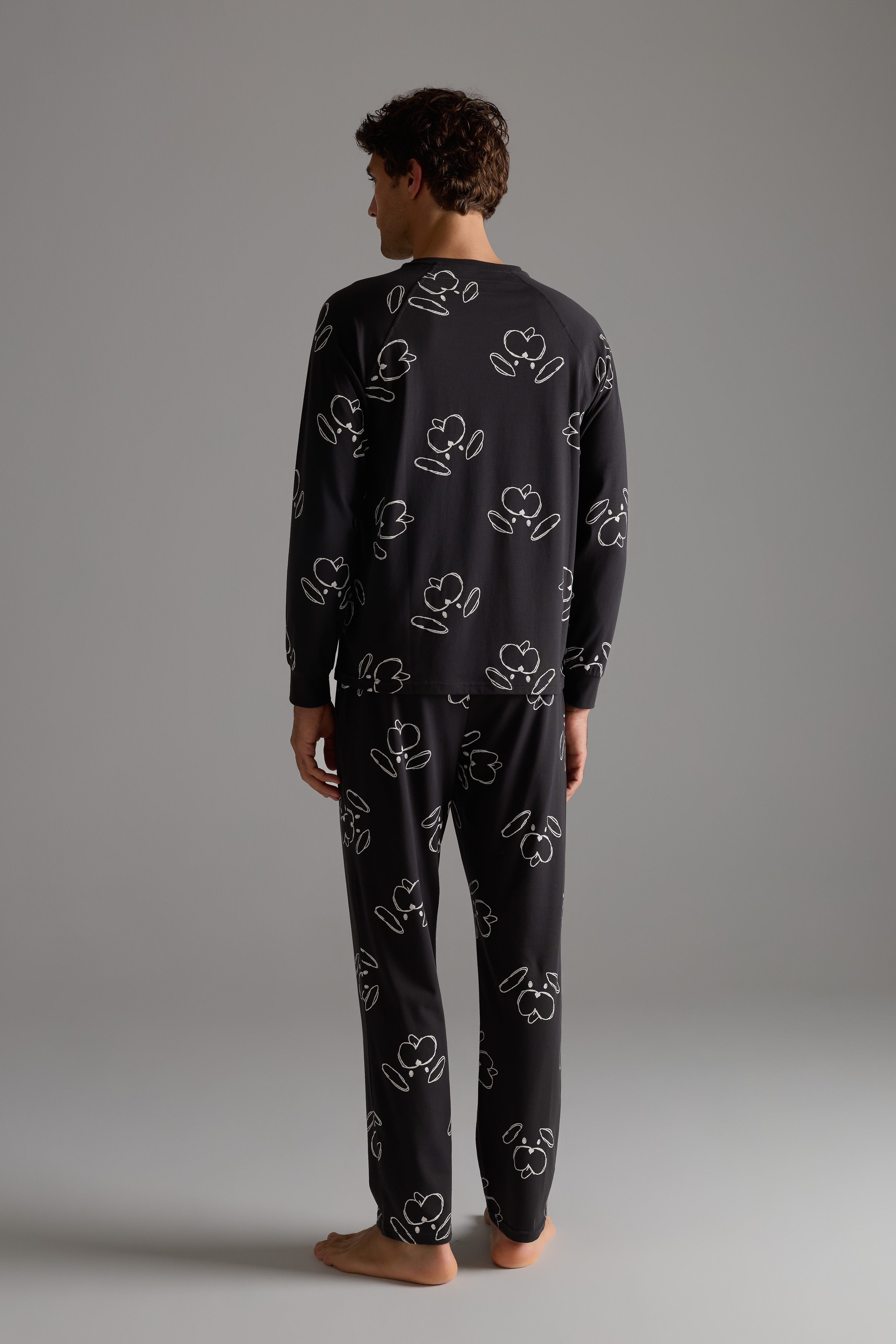 Erkek Pamuklu Reglan Uzun Kollu Pijama Üstü