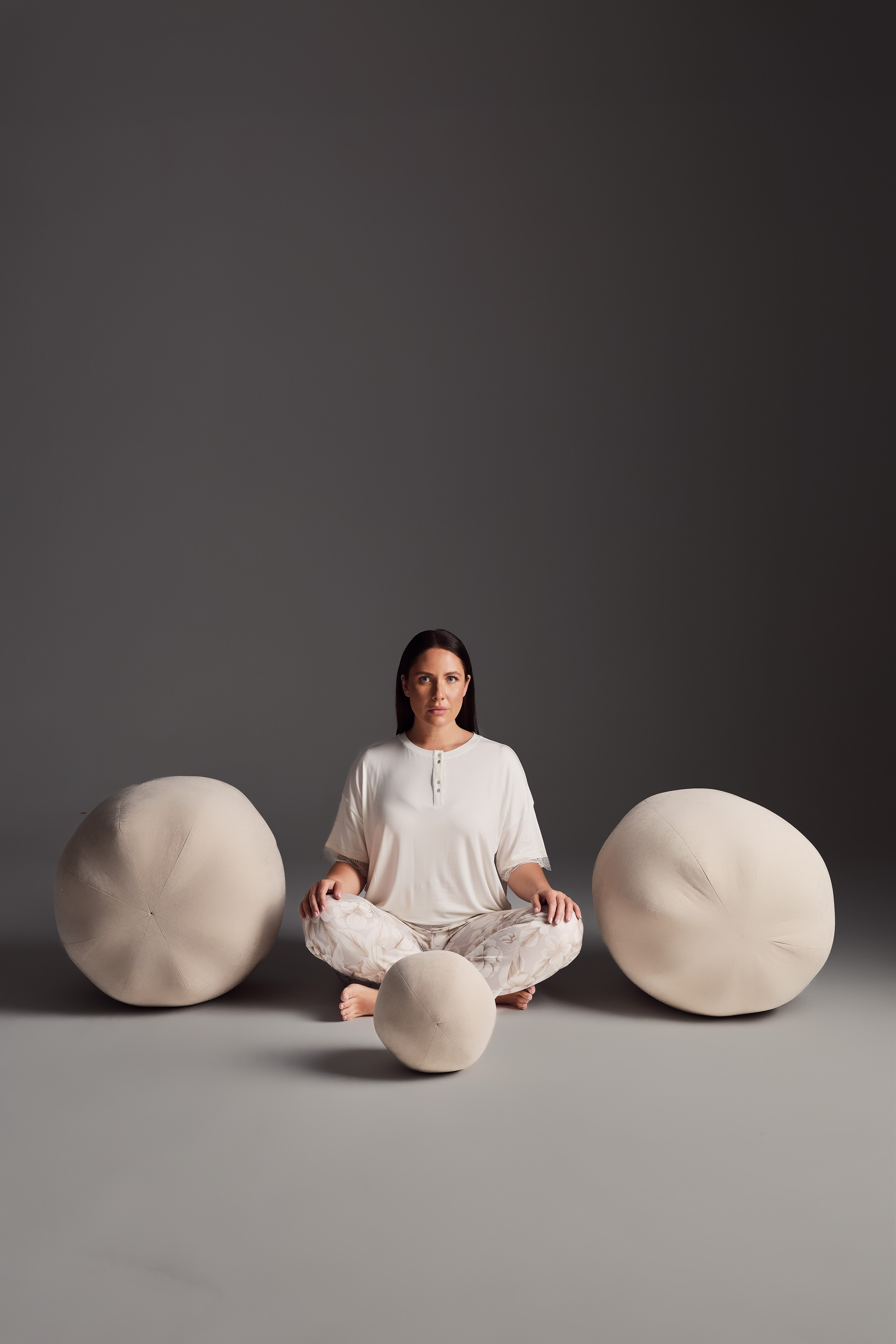 Kadın Plus Size Viskon Kısa Kollu Uzun Pijama Takımı